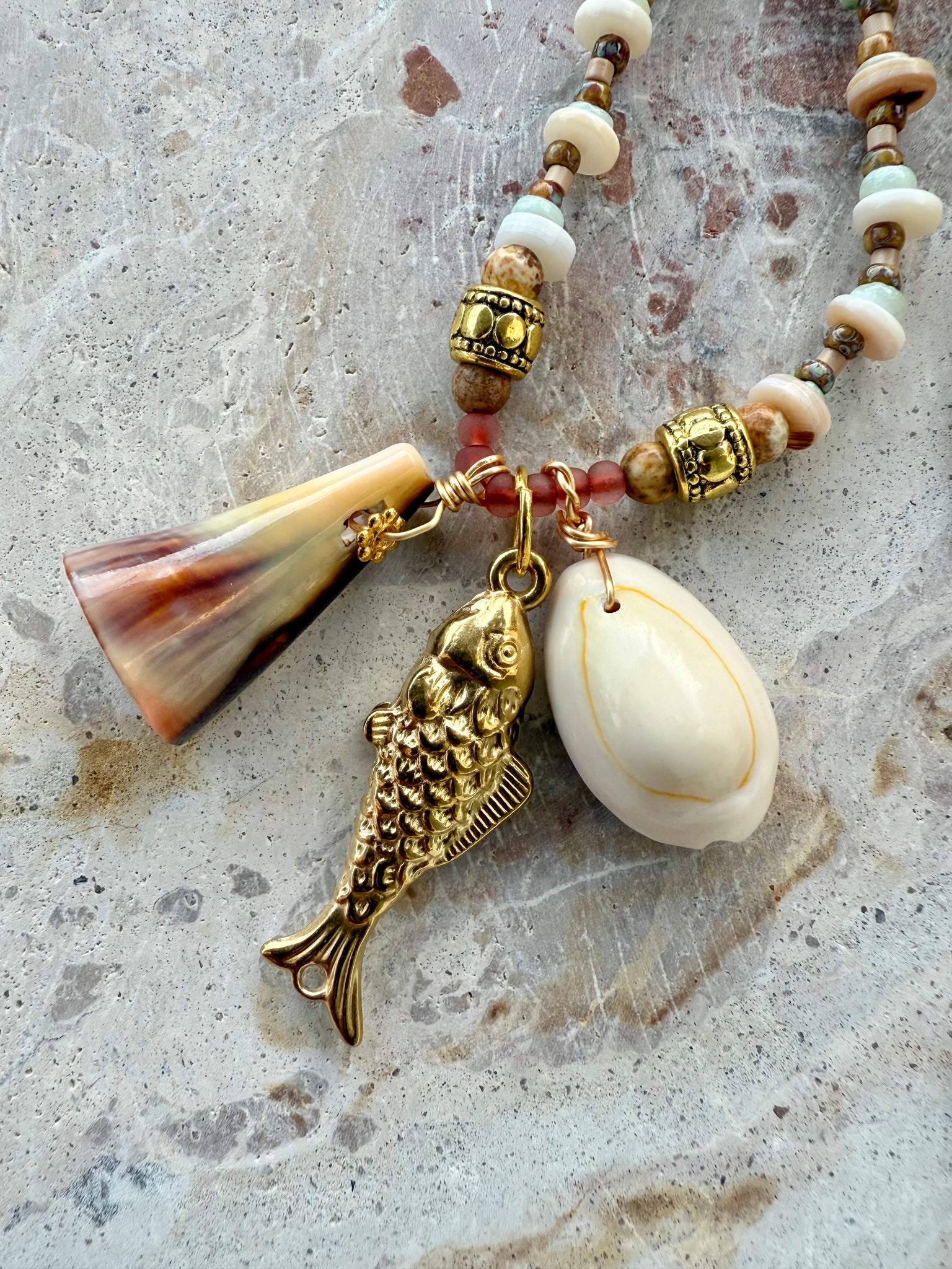 Brown Shell Bohemian Necklace