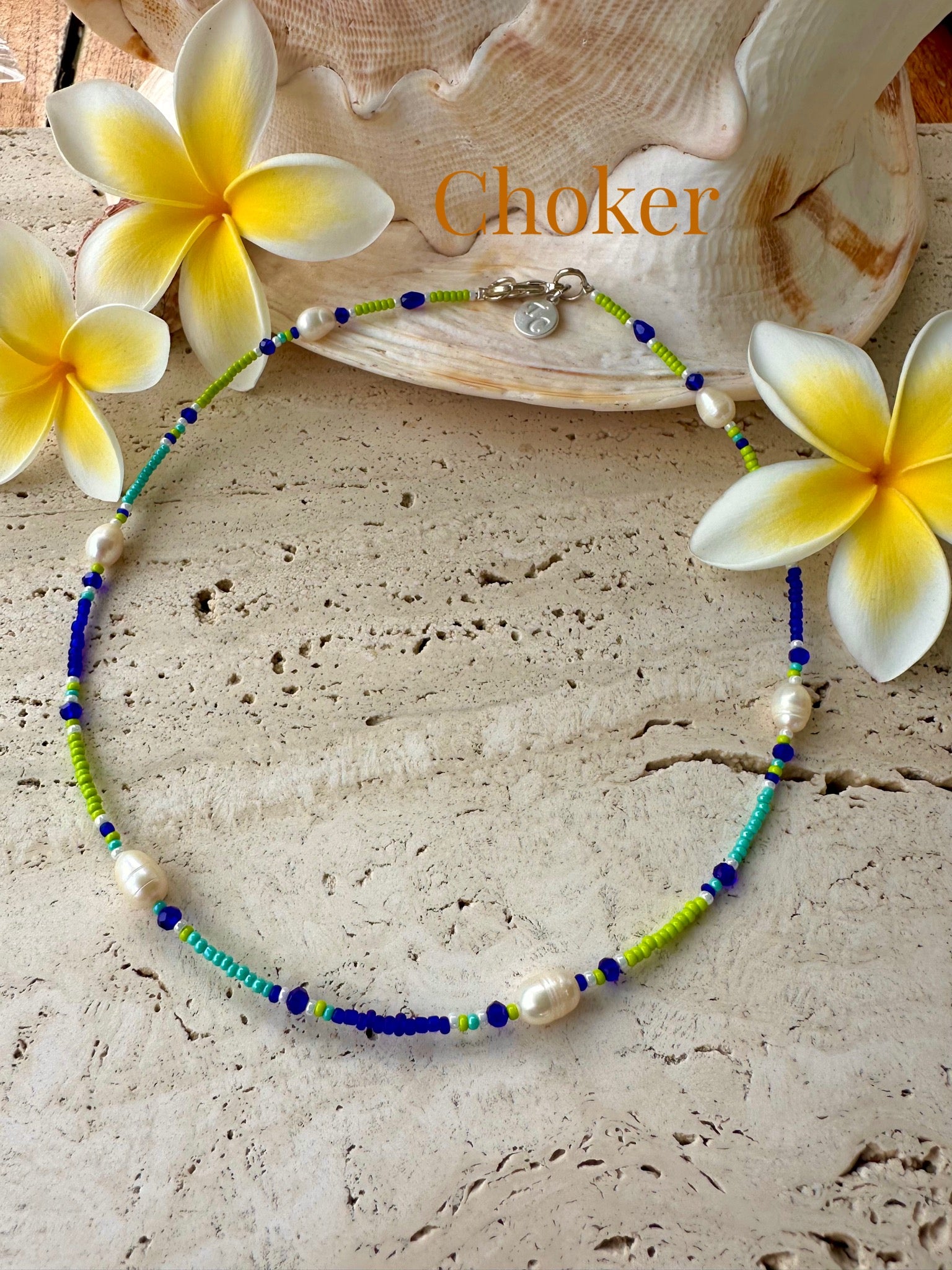 Seed Bead Pearl Choker - Necklace