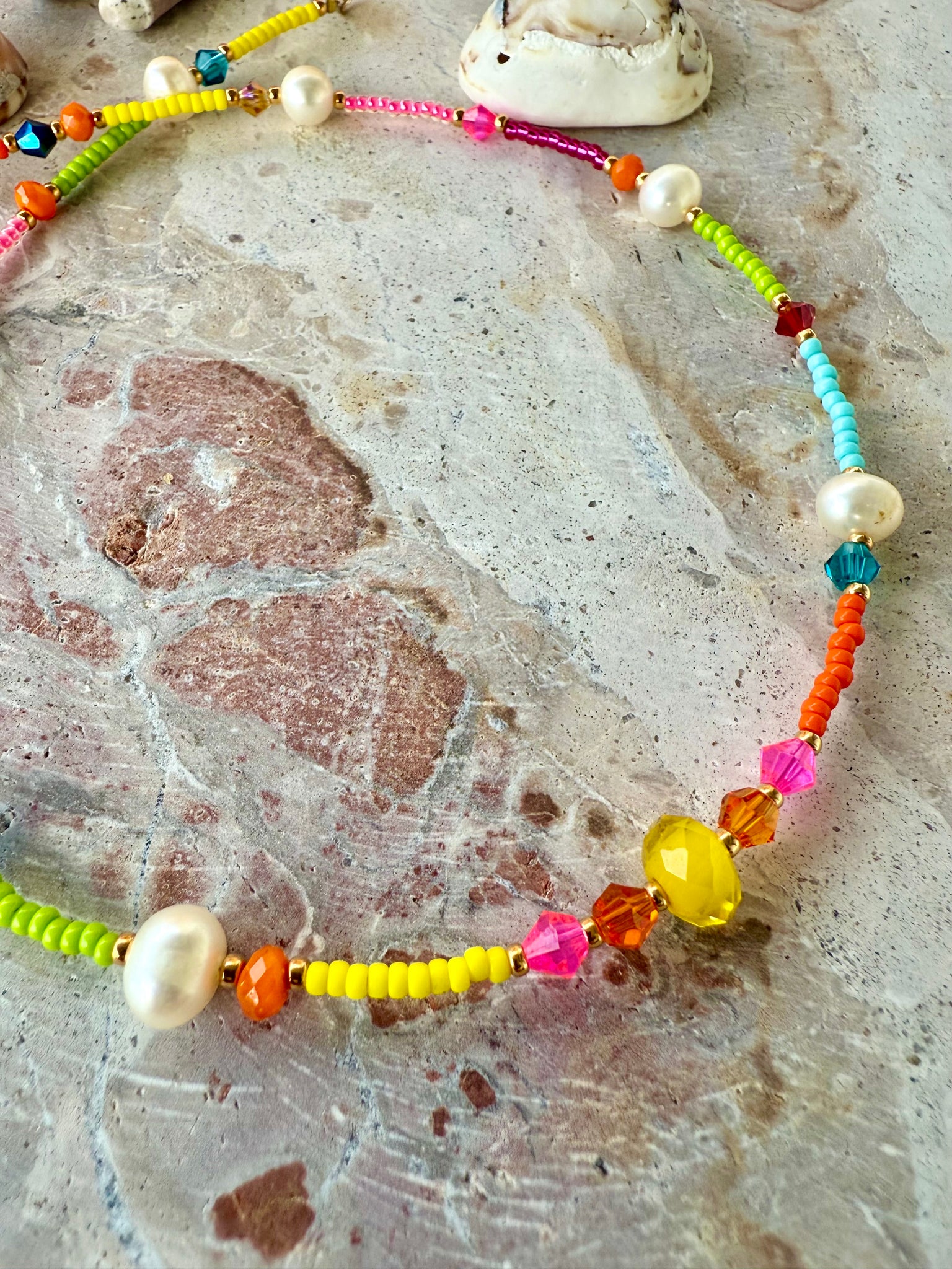 Hippy Seed Bead Necklace