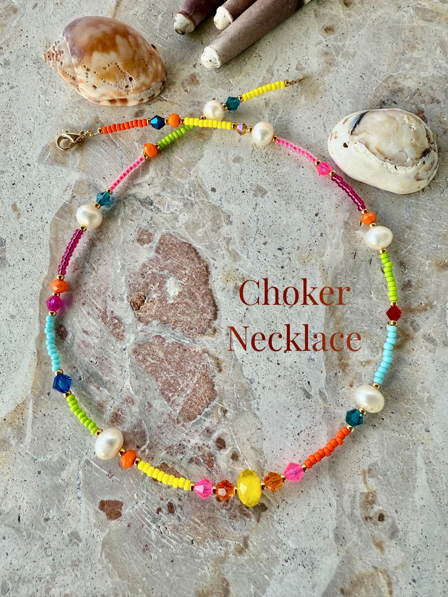 Hippy Seed Bead Necklace