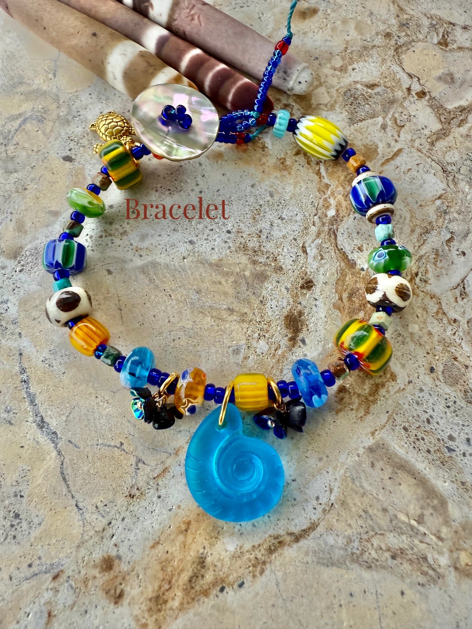 Islander Blue Shell Bracelet