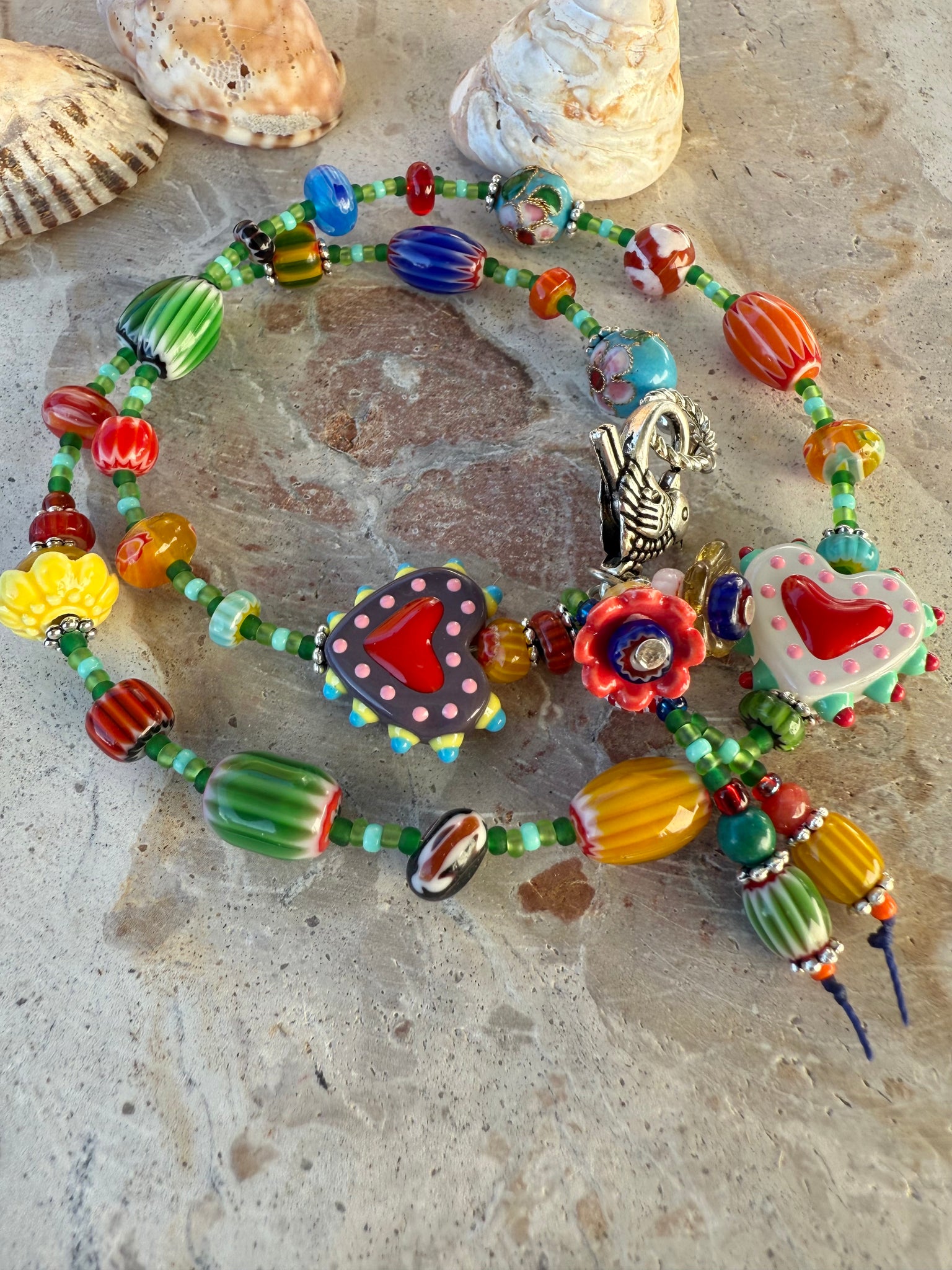 African Glass Fun Boho Bracelet