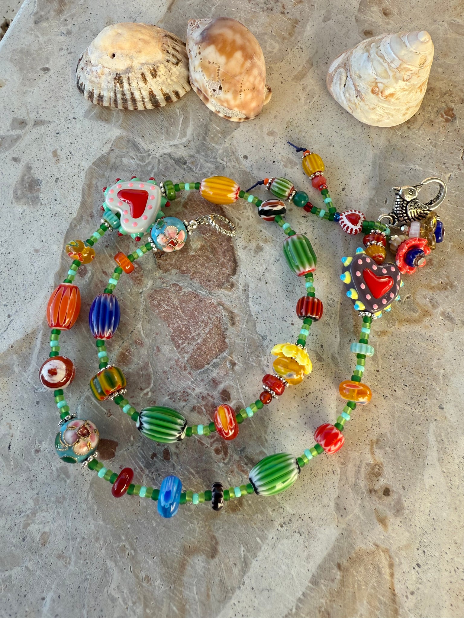 African Glass Fun Boho Bracelet