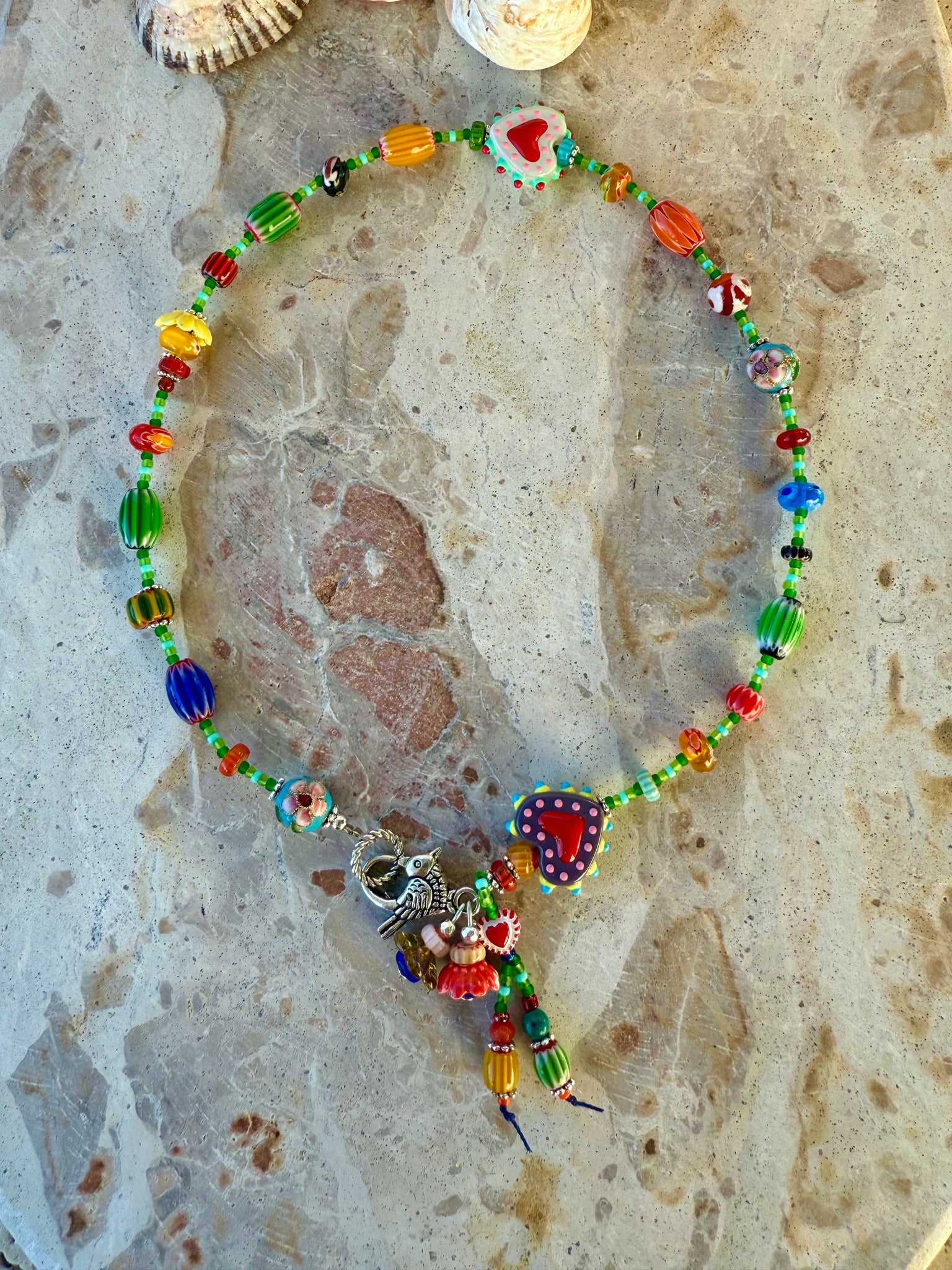 African Glass Fun Boho Bracelet
