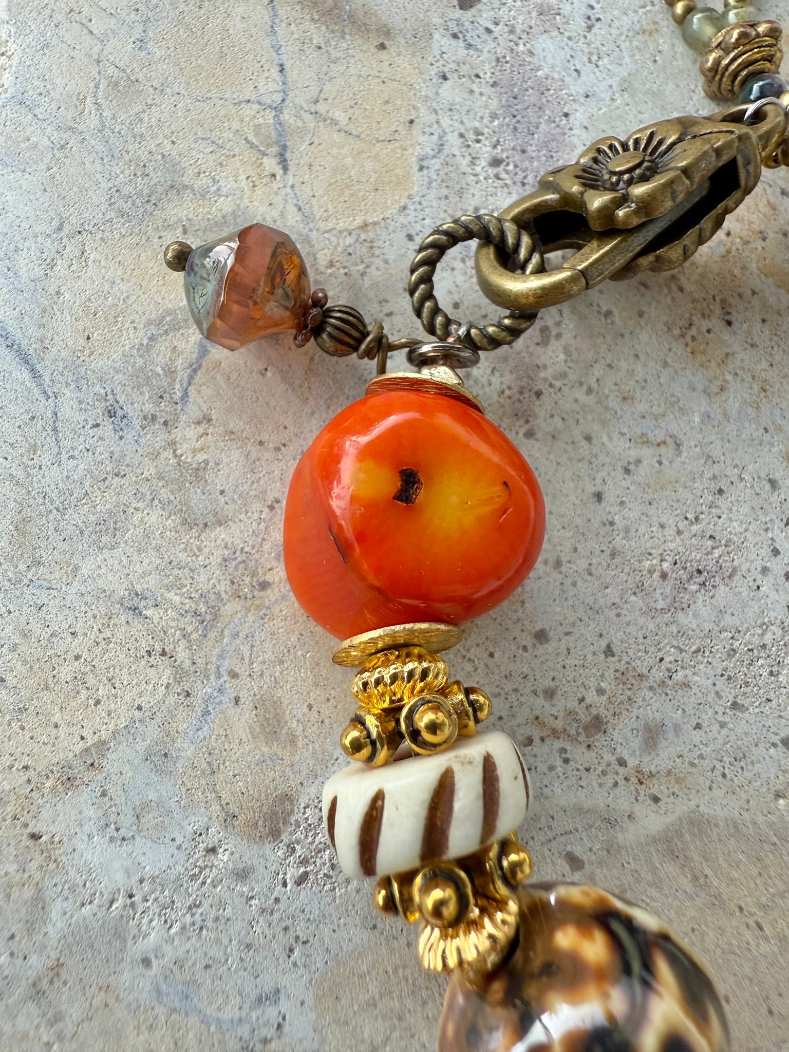African Leopard Stone Bracelet