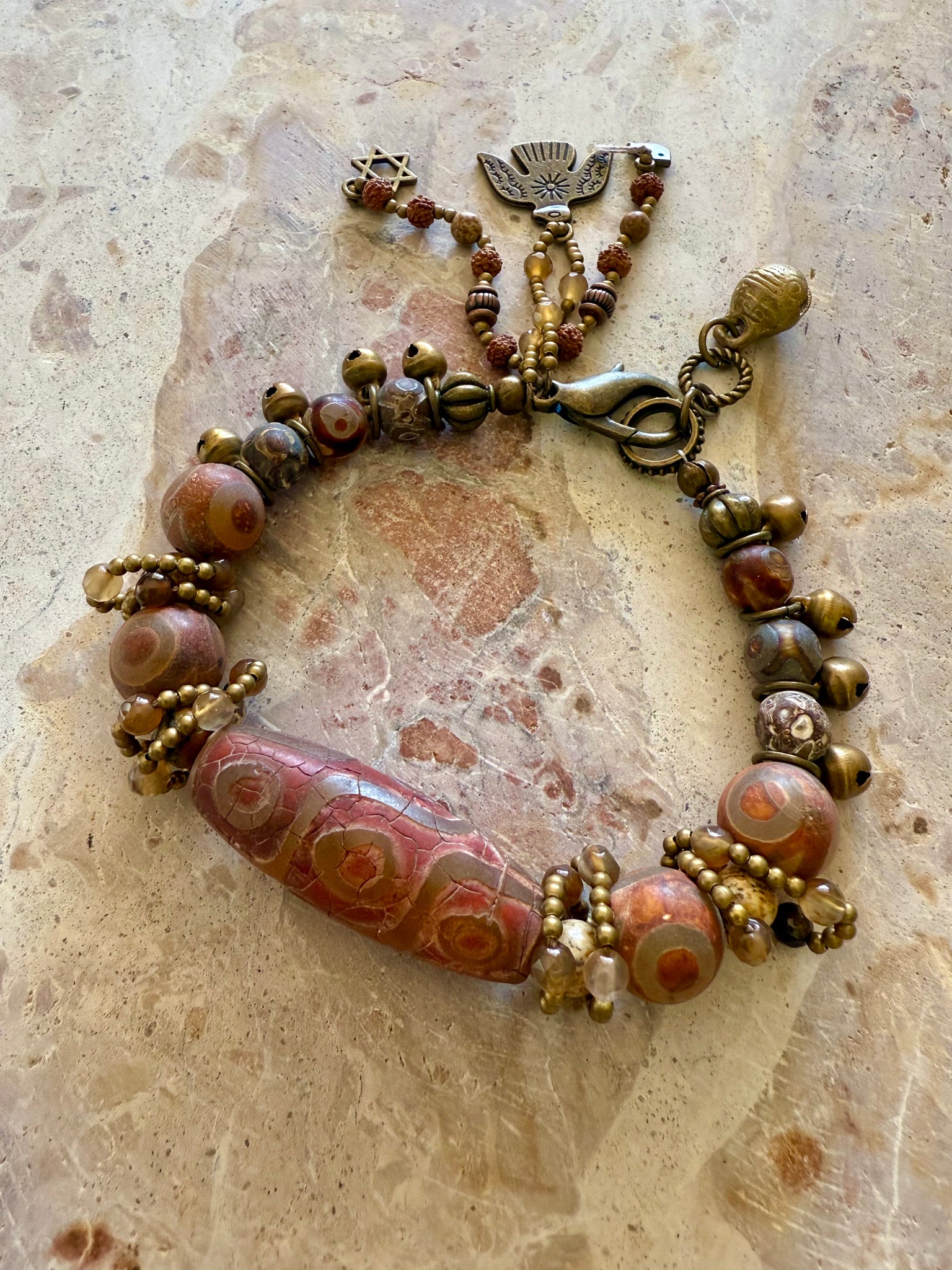 Tibetan Three Eye Stone Luck & Protection Bracelet