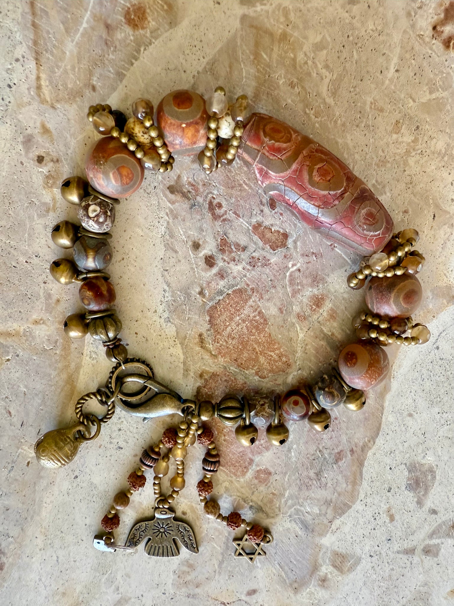 Tibetan Three Eye Stone Luck & Protection Bracelet
