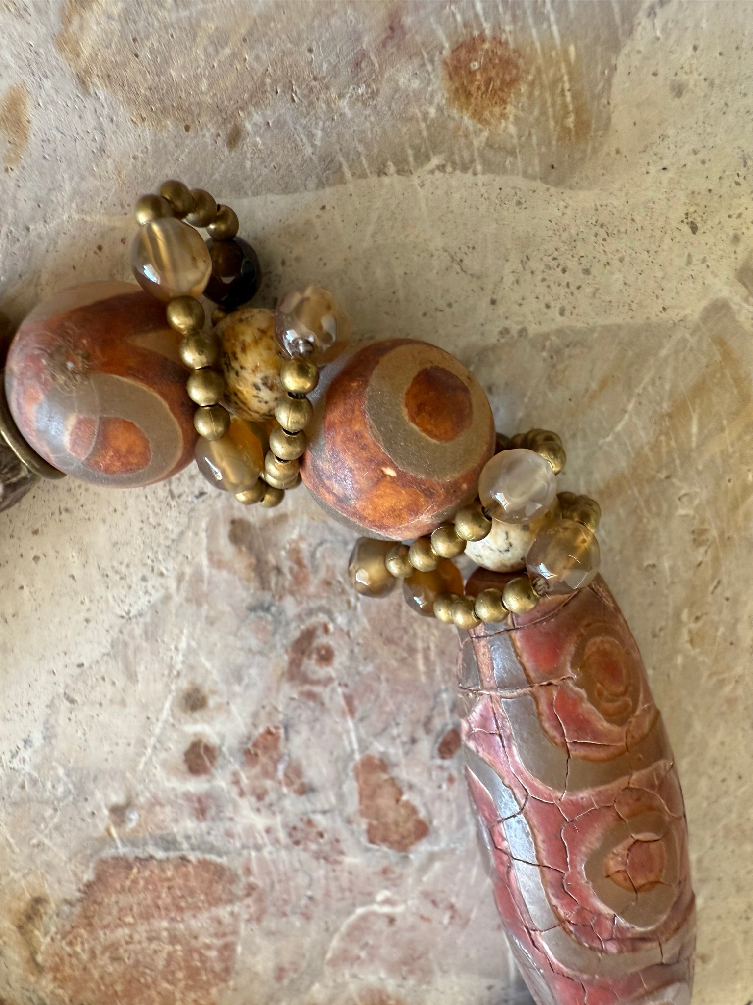 Tibetan Three Eye Stone Luck & Protection Bracelet
