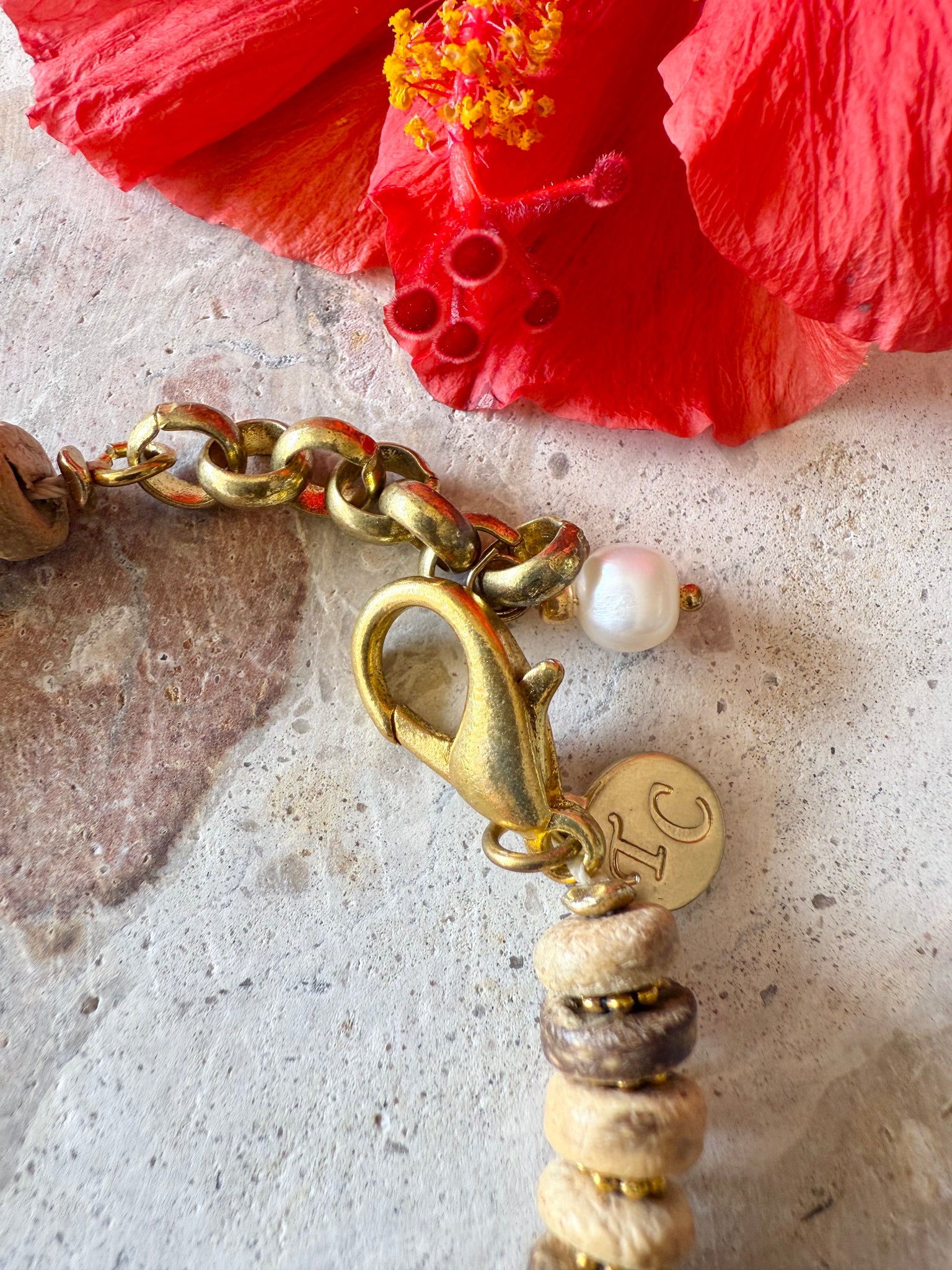 Hawaii Shell Pearl Bracelet