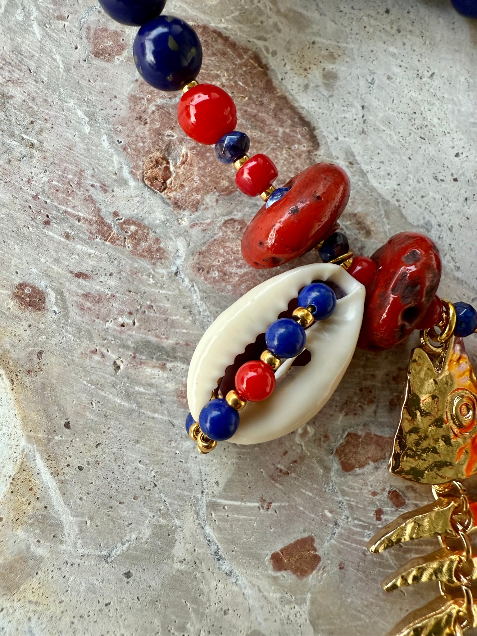 Amalfi Red Shell Necklace