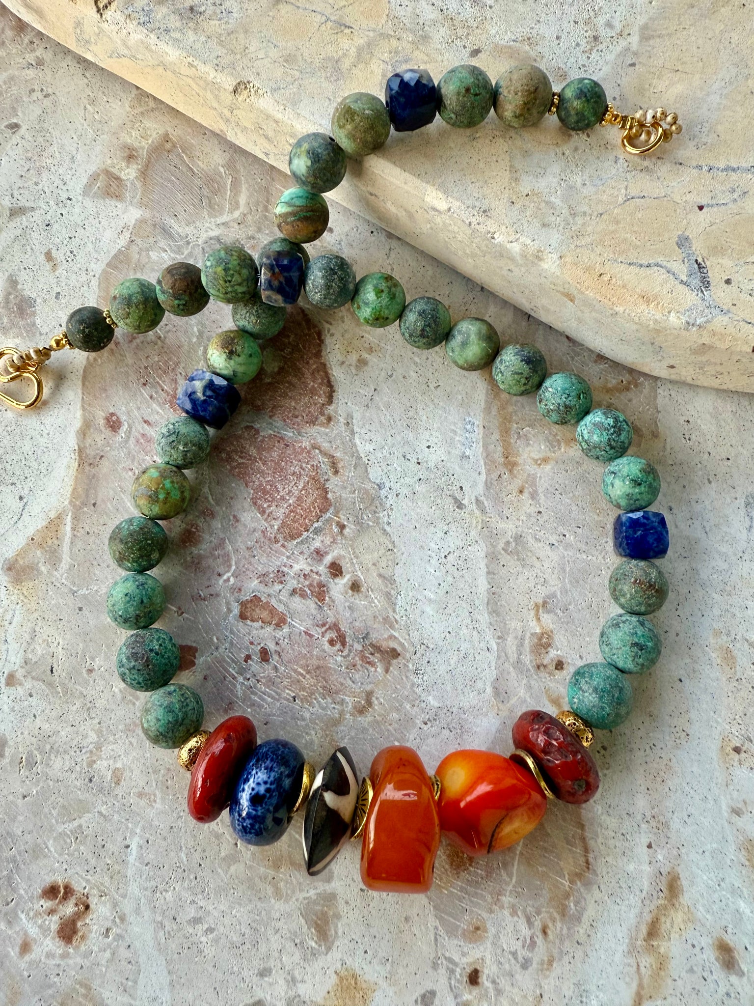 African Turquoise Desert Necklace