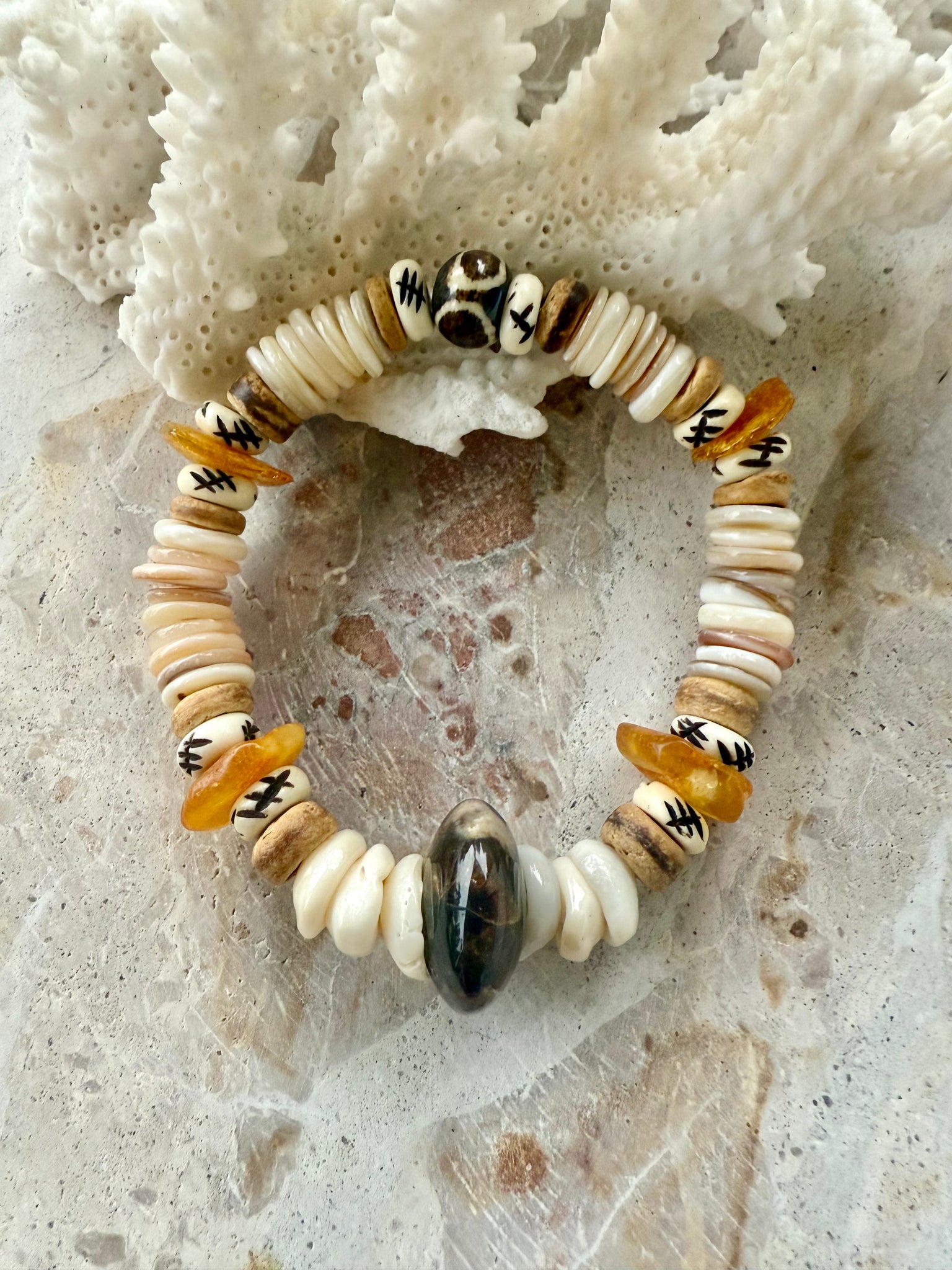 Sunkissed Yellow Shell Bracelet