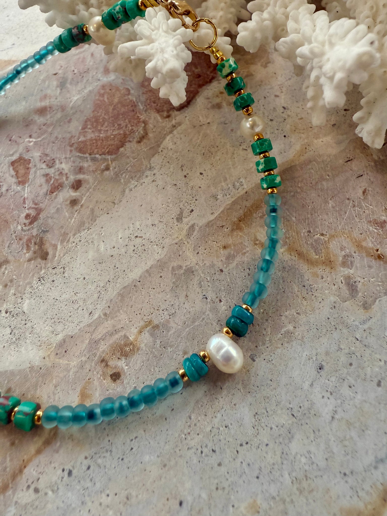 Aqua Shell Anklet