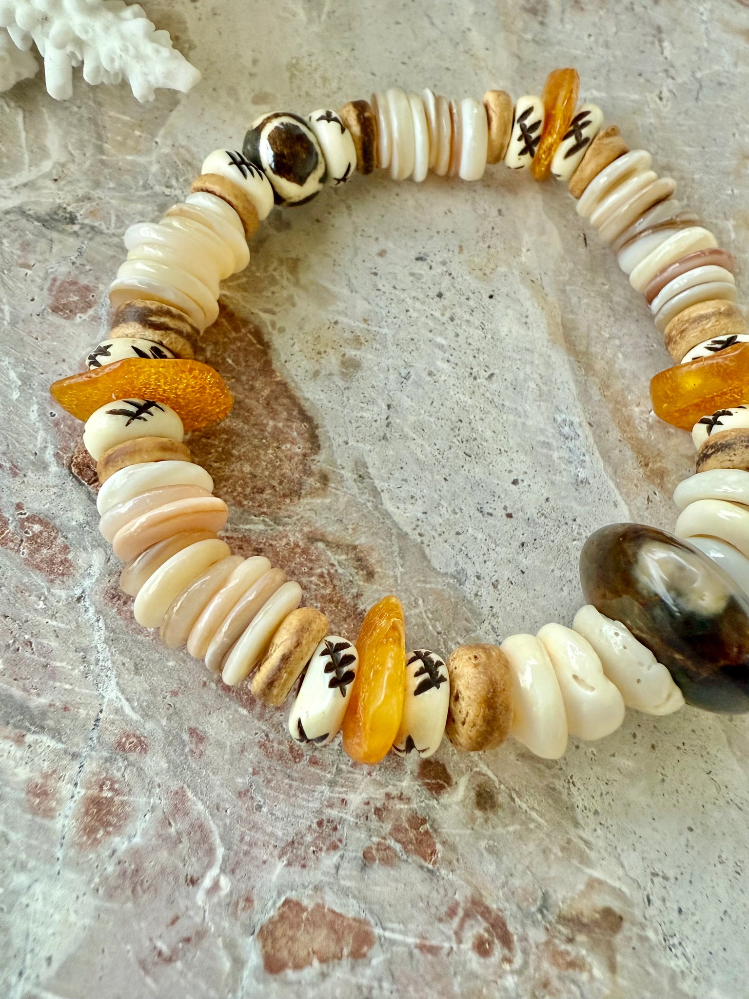 Sunkissed Yellow Shell Bracelet