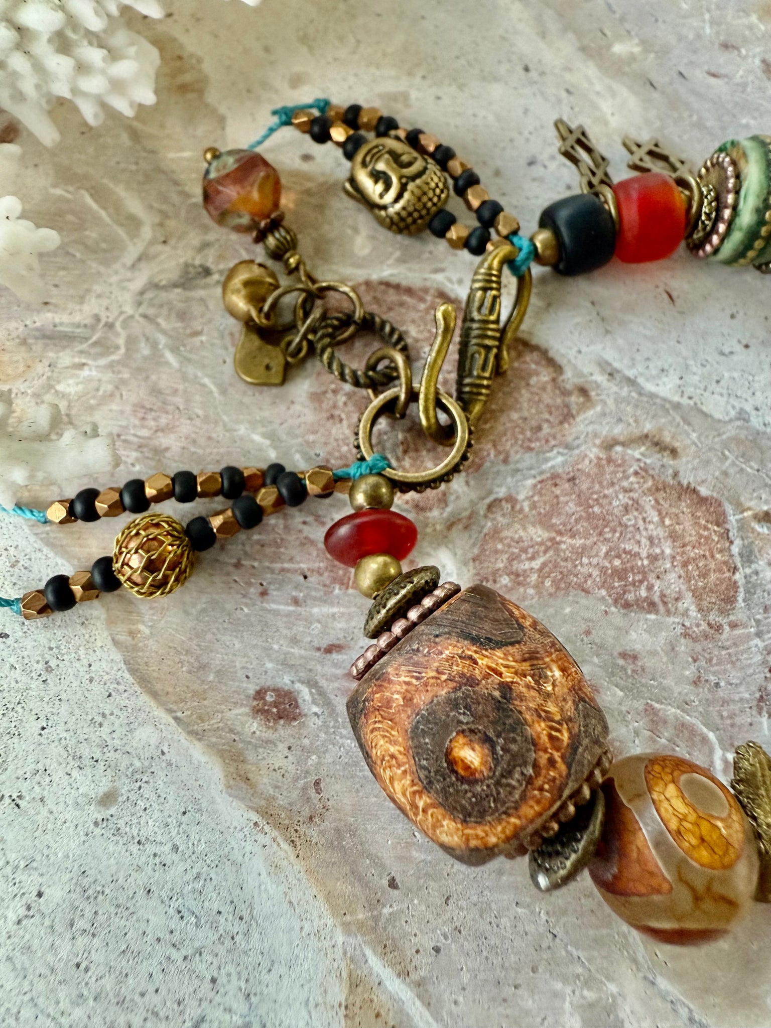 Brass Tibetan Stone BraceletBracelet