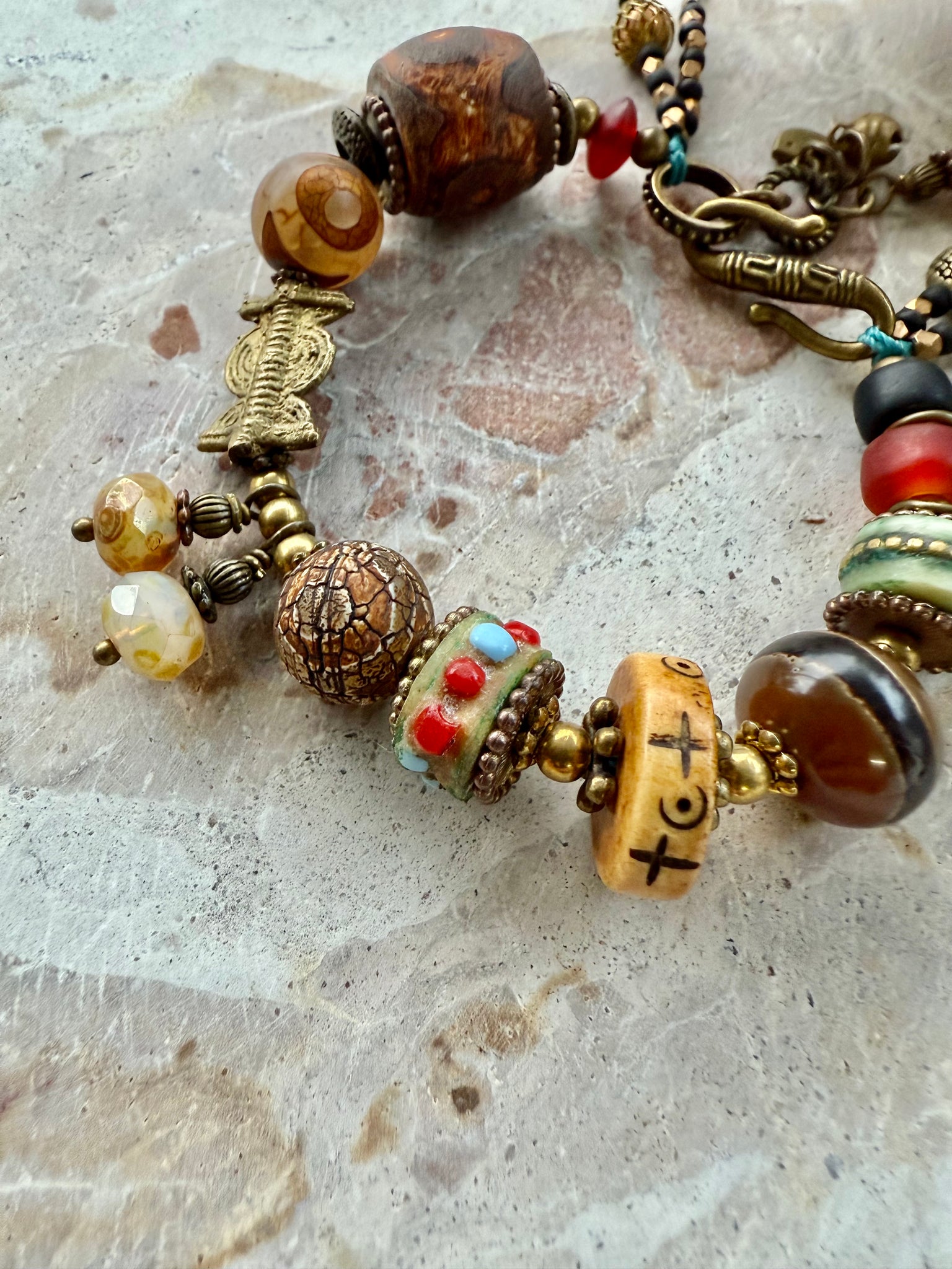 Brass Tibetan Stone BraceletBracelet