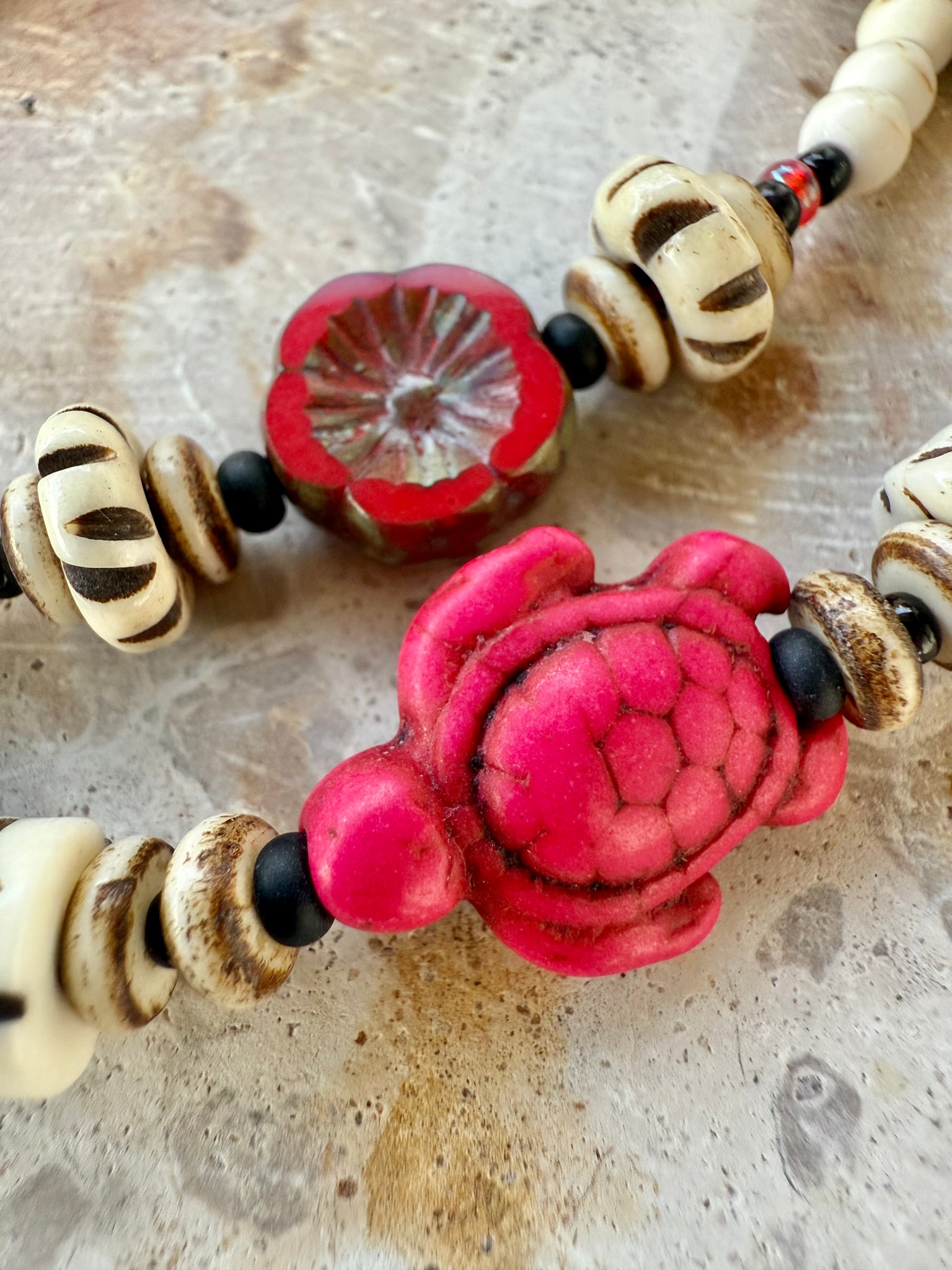 Sunset Turtle Shell Wrap Bracelet