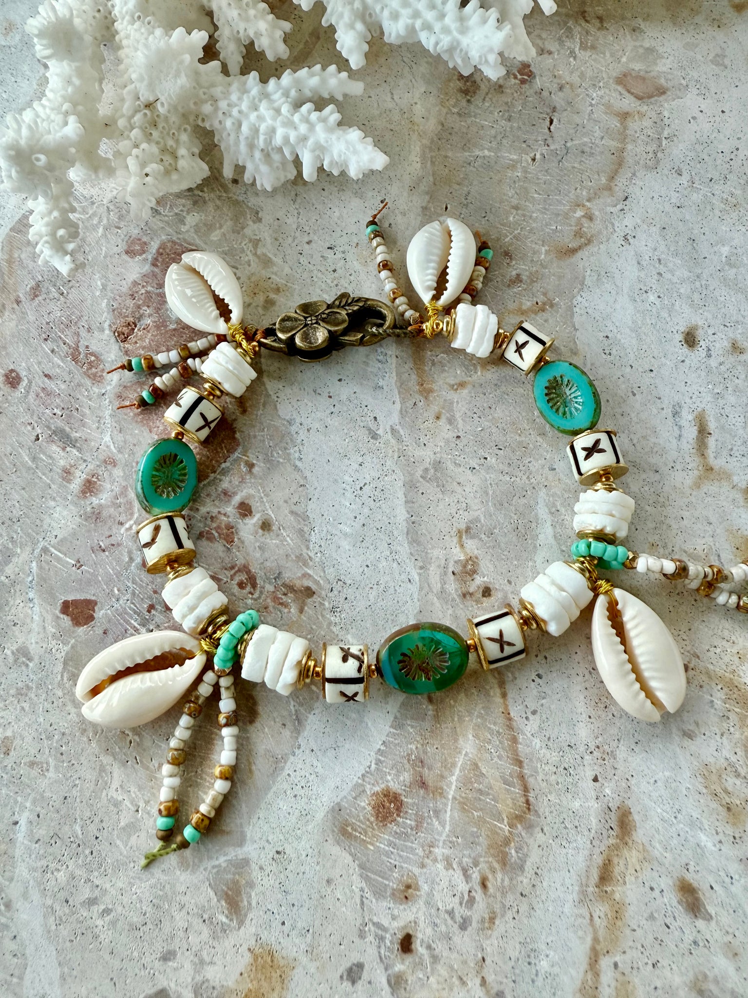Palm Islander Cowrie Bracelet