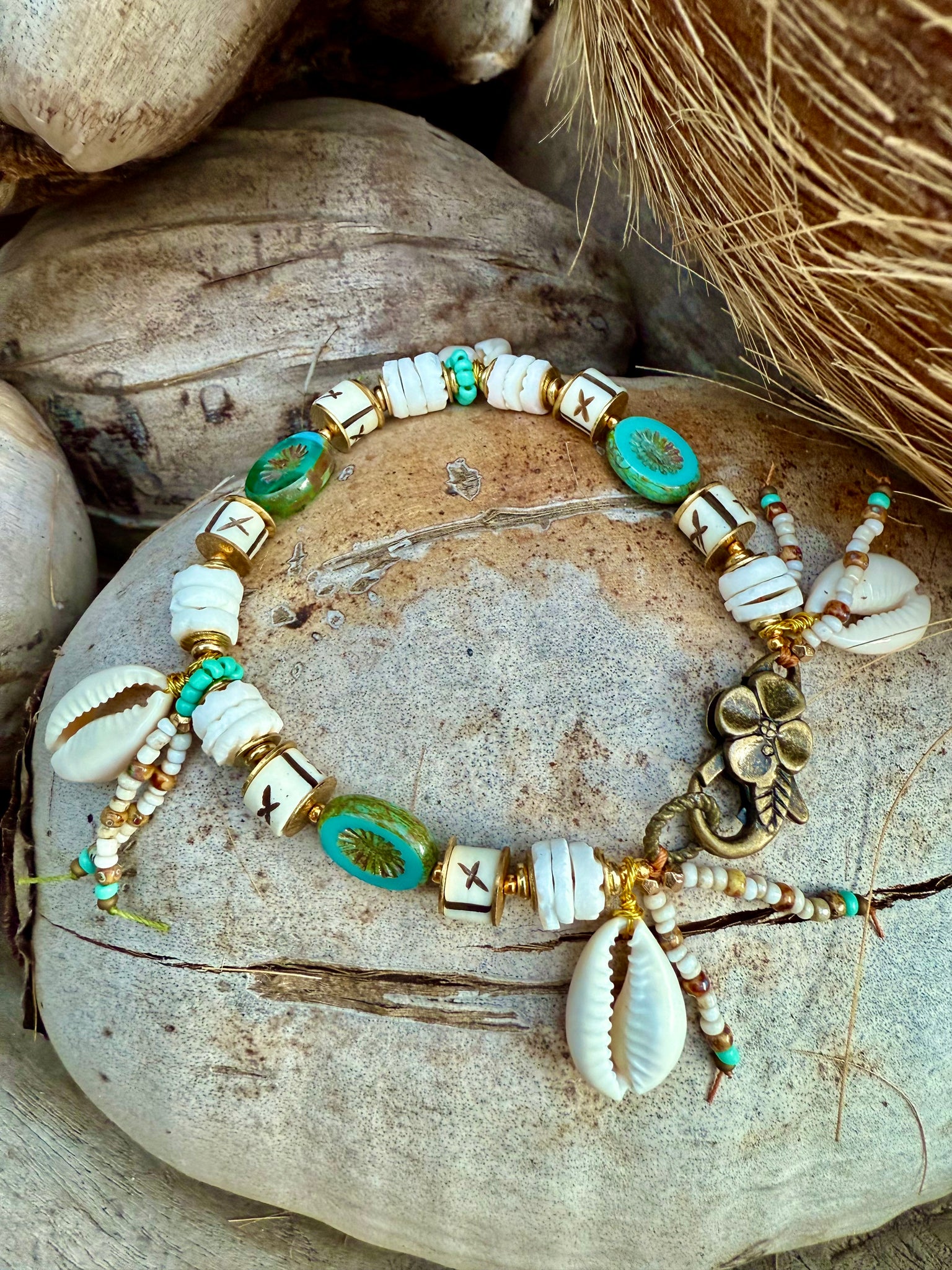 Palm Islander Cowrie Bracelet