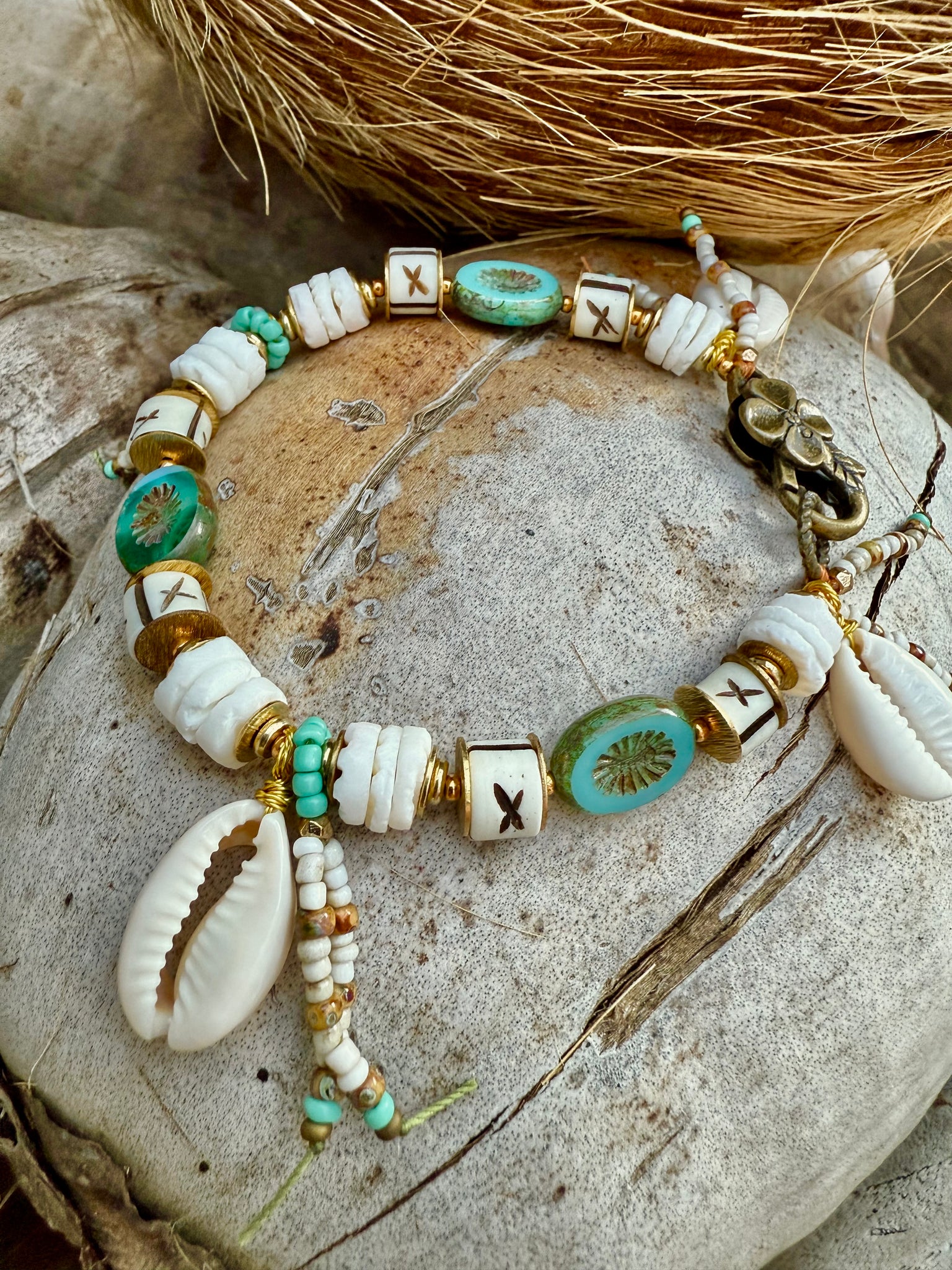 Palm Islander Cowrie Bracelet