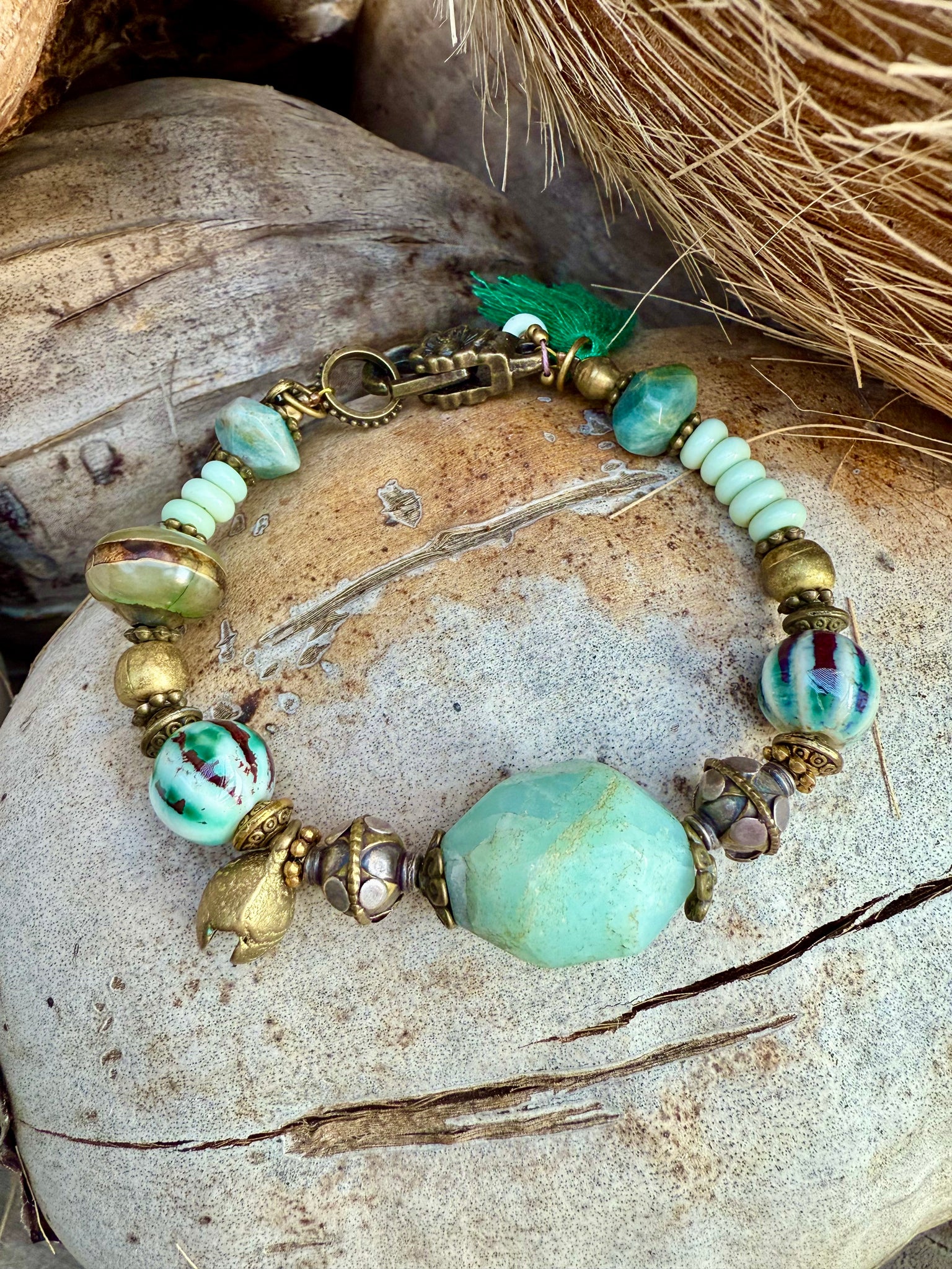 Tibetan Charm Stone Bracelet