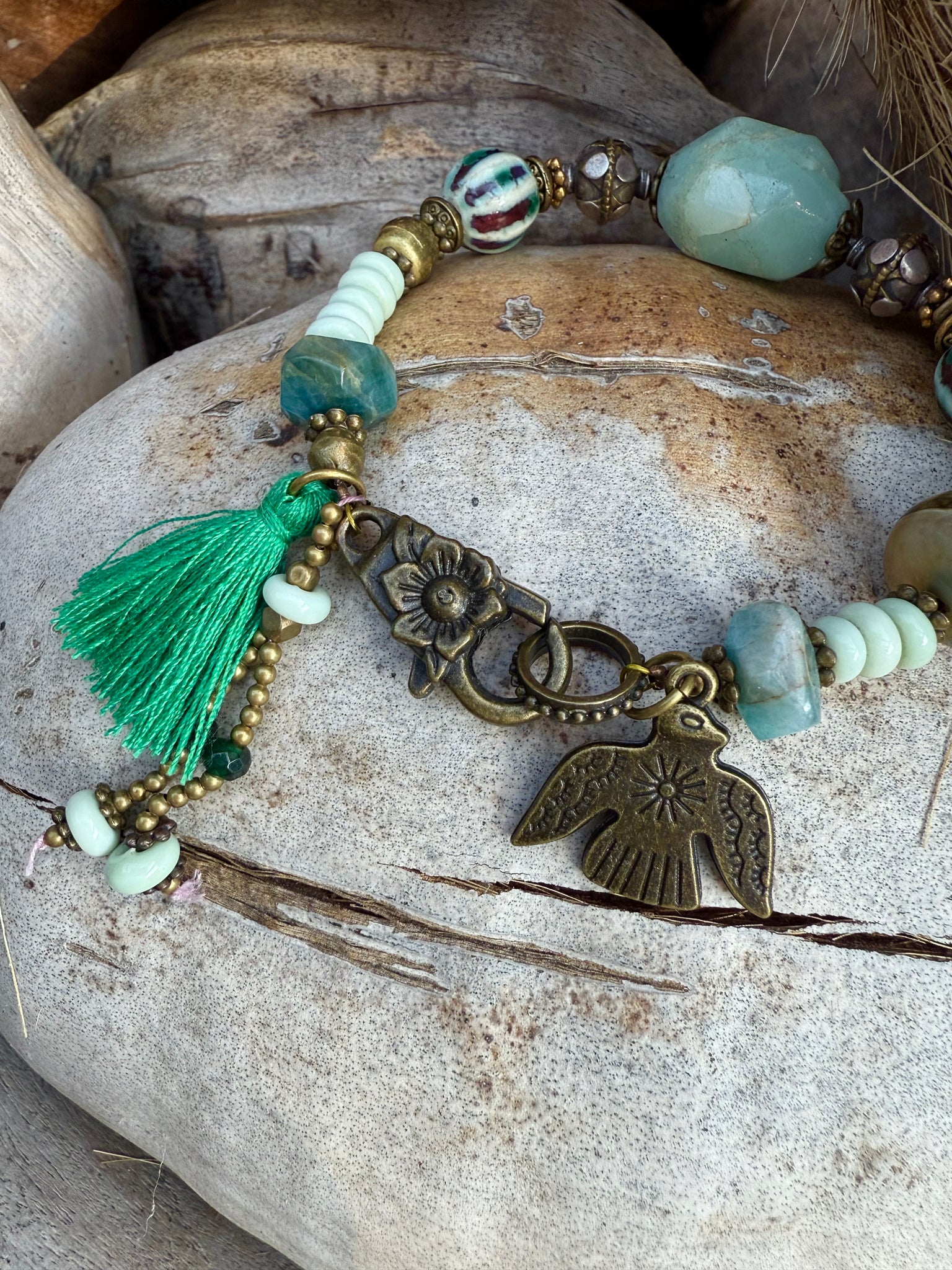 Tibetan Charm Stone Bracelet