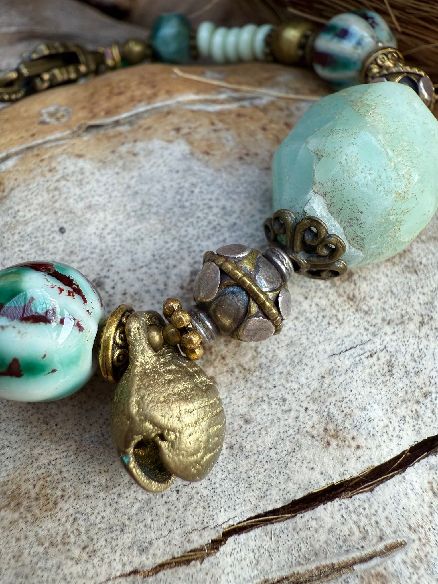 Tibetan Charm Stone Bracelet
