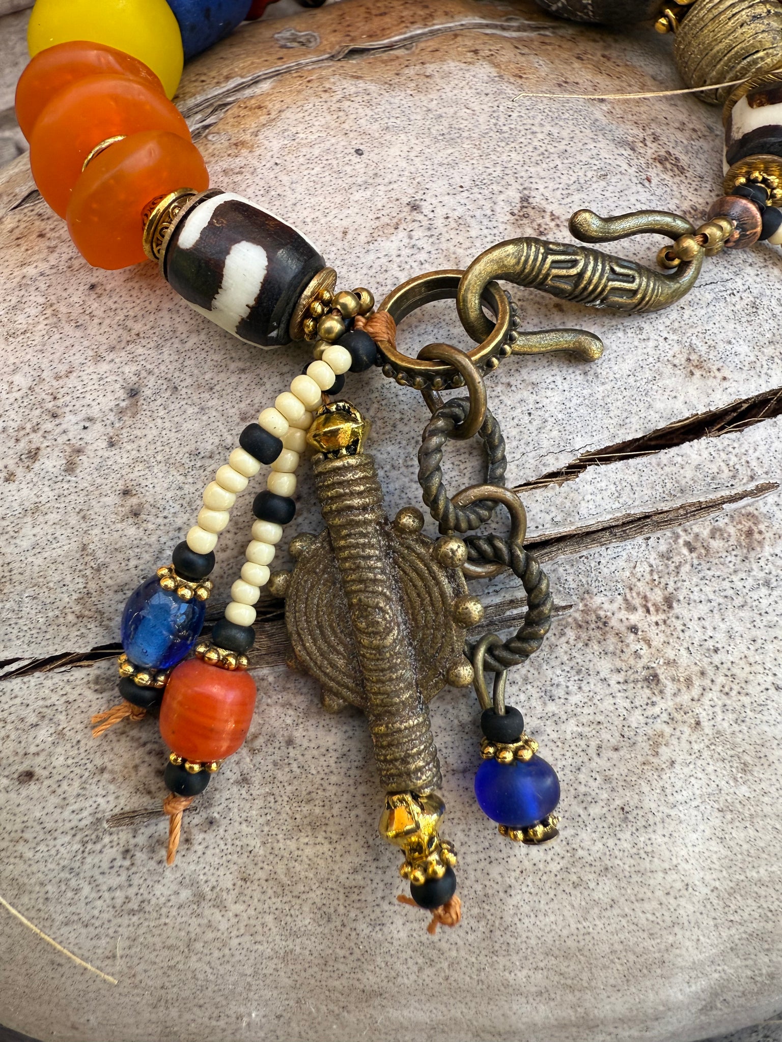 African Tribal Clay Bracelet