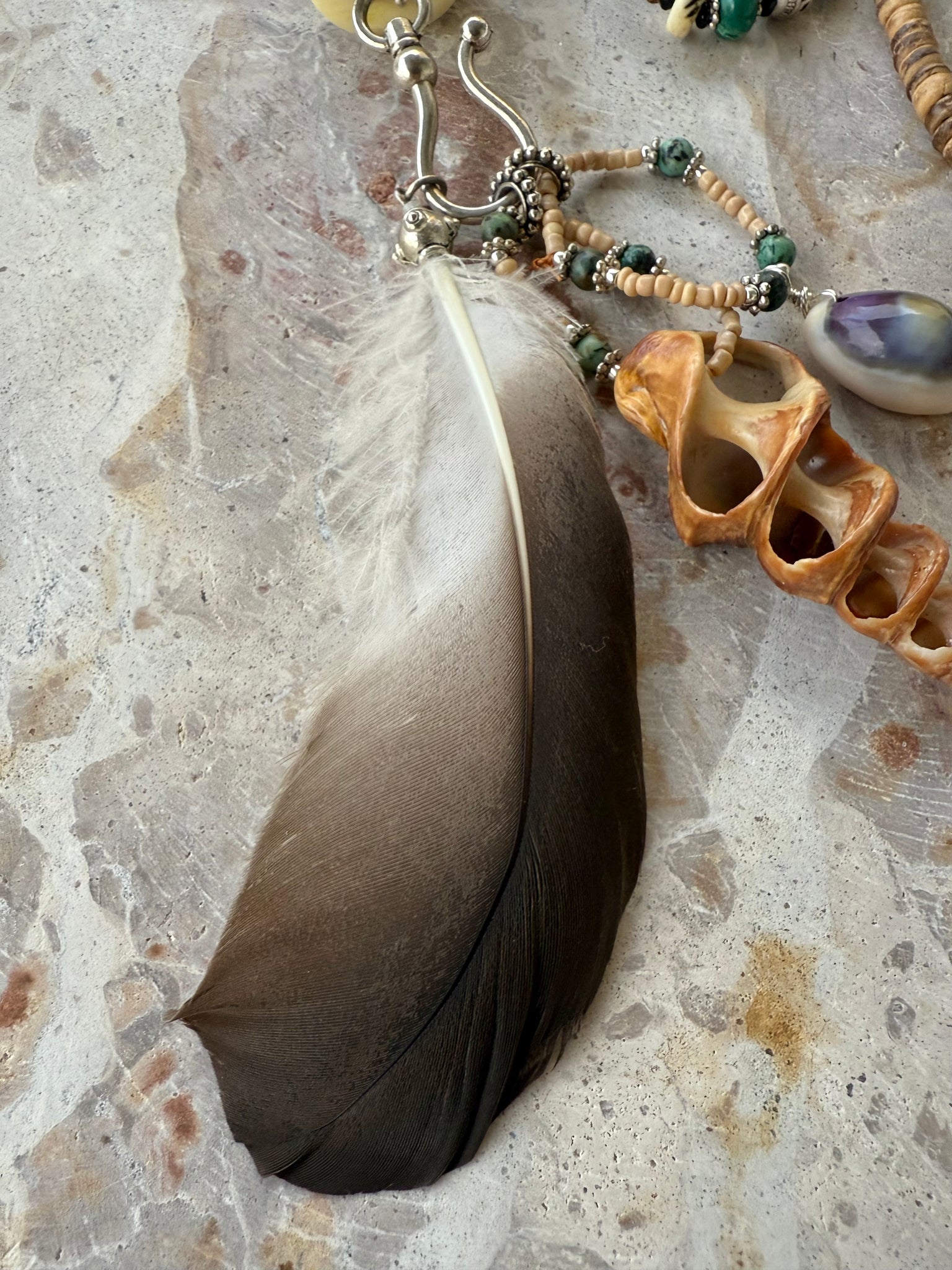 Bohemian Beaded Shell Necklace