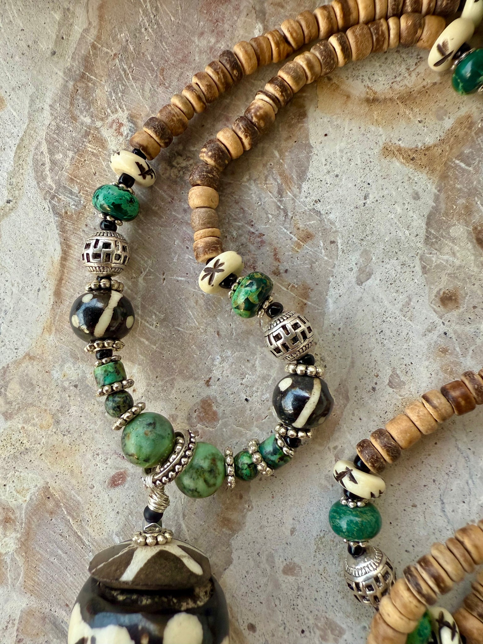Bohemian Beaded Shell Necklace