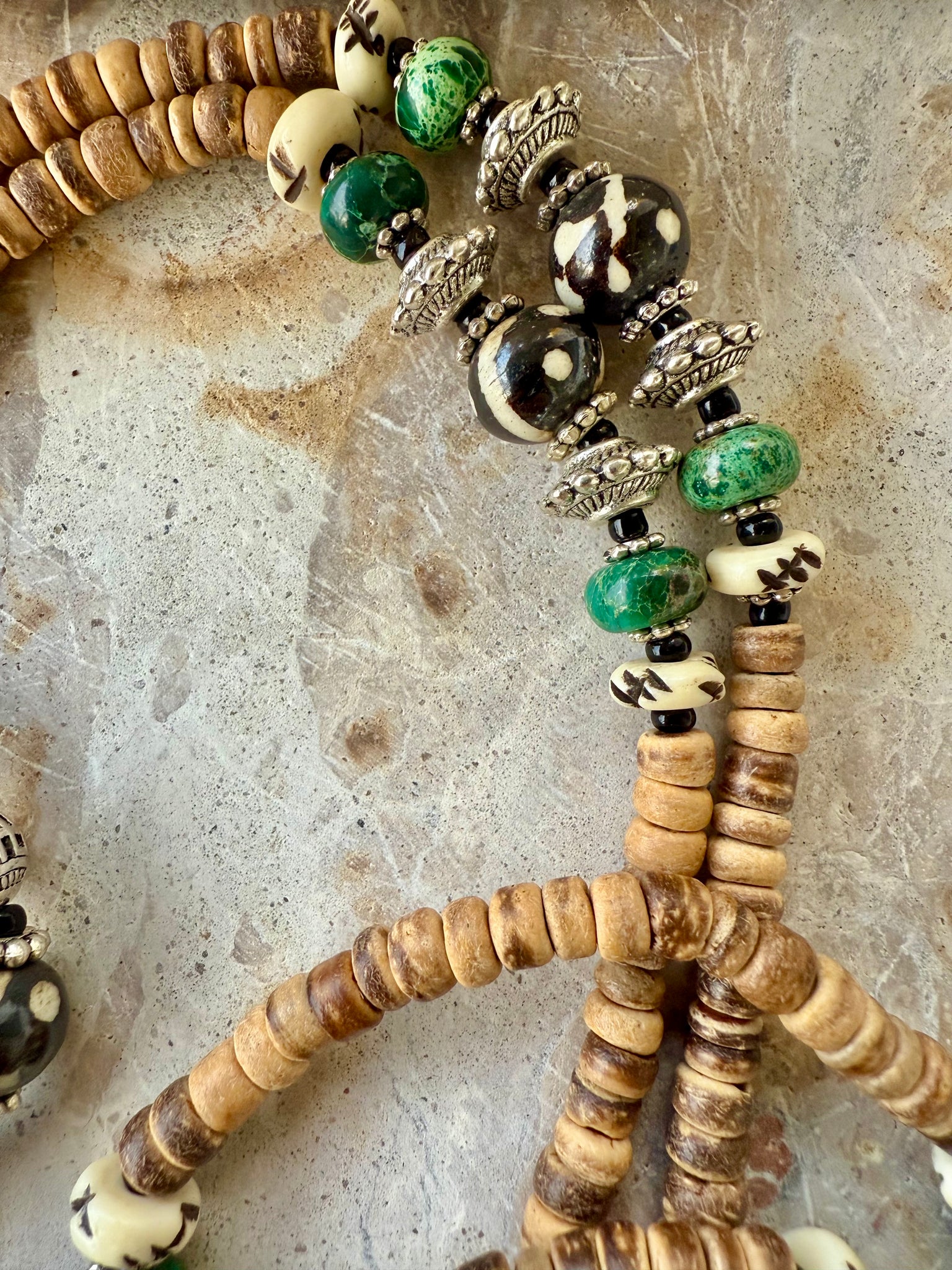 Bohemian Beaded Shell Necklace