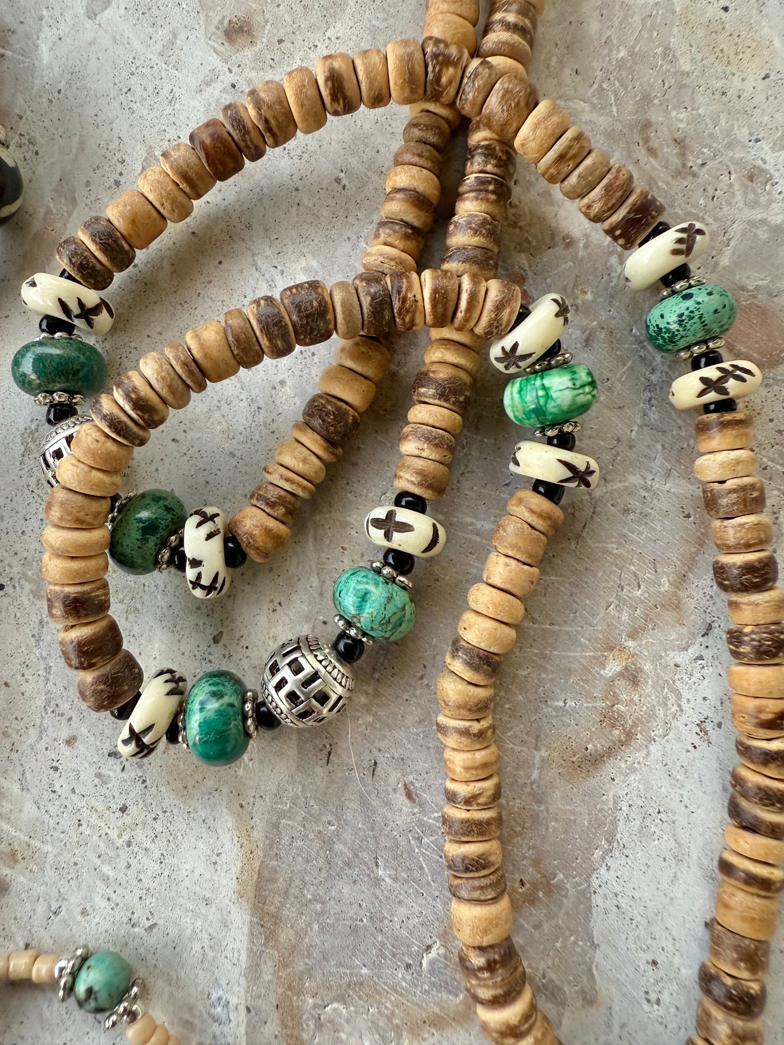 Bohemian Beaded Shell Necklace