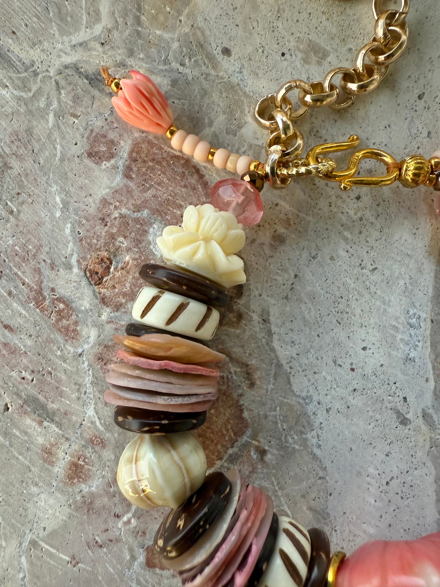 Pink Shell Stone Bracelet