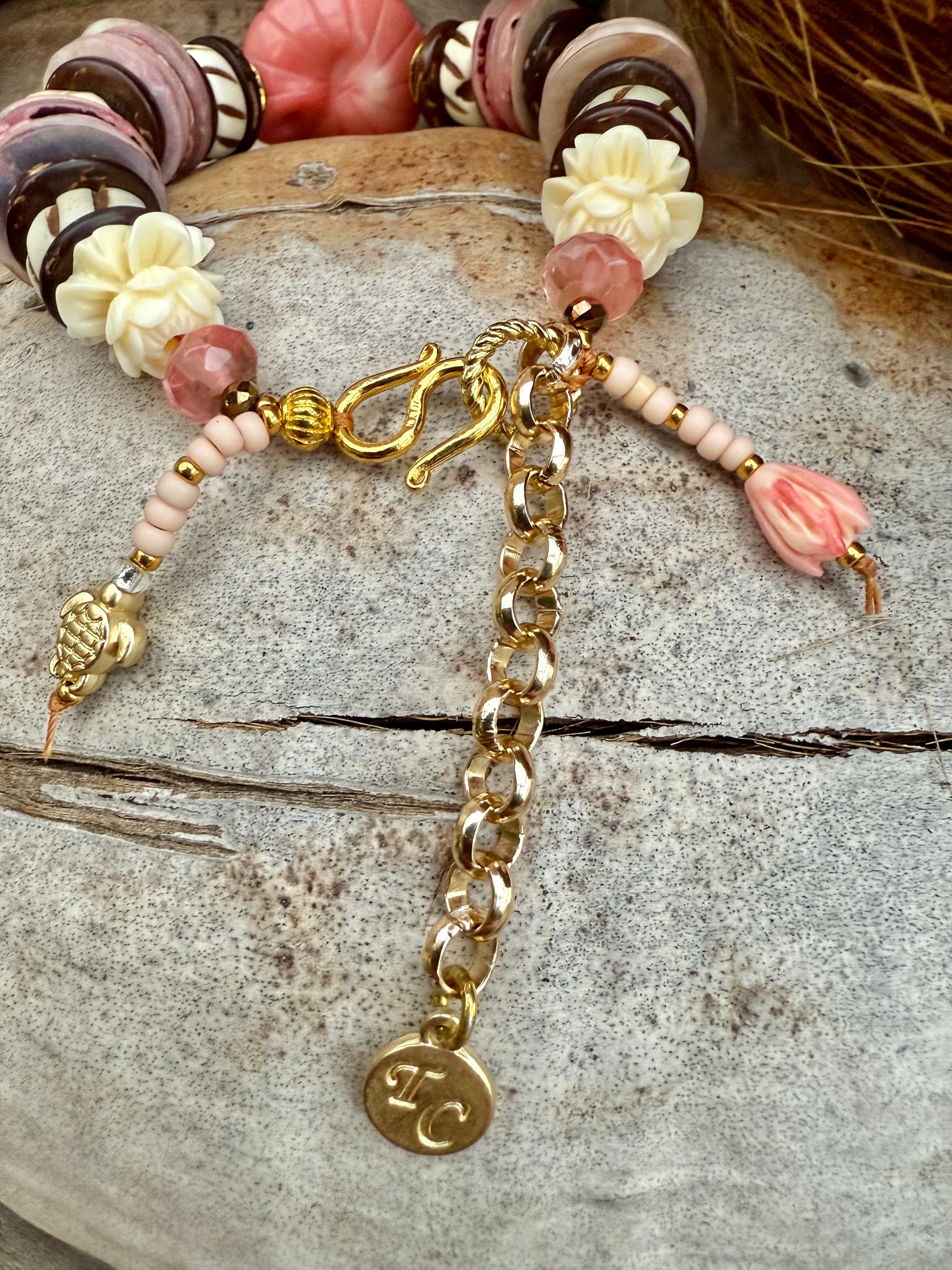 Pink Shell Stone Bracelet