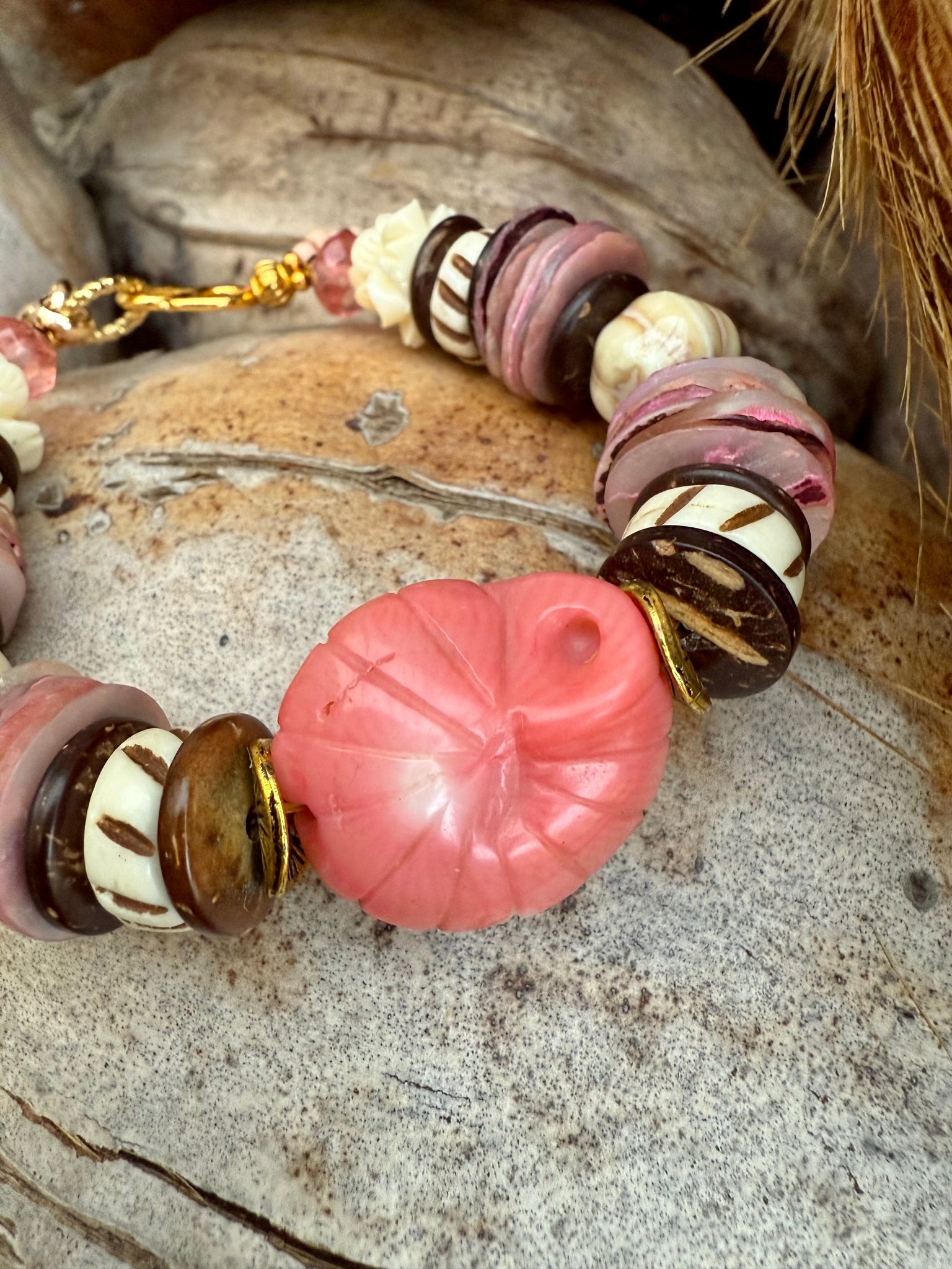 Pink Shell Stone Bracelet
