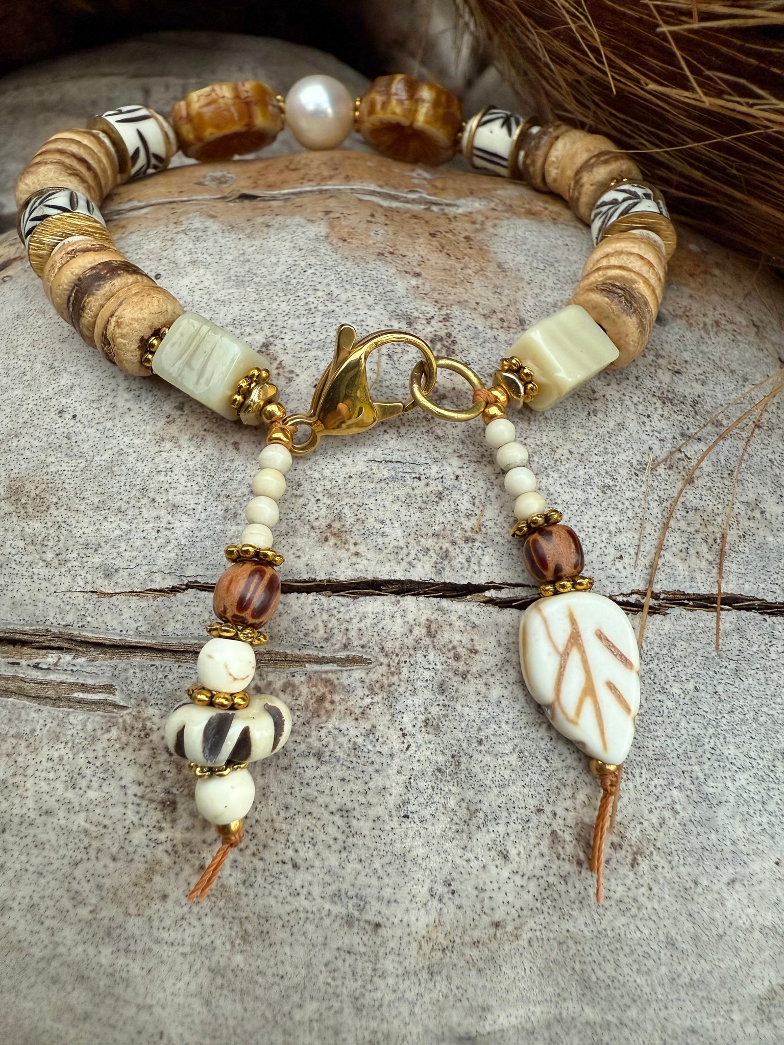 Hawaii Shell Pearl Bracelet