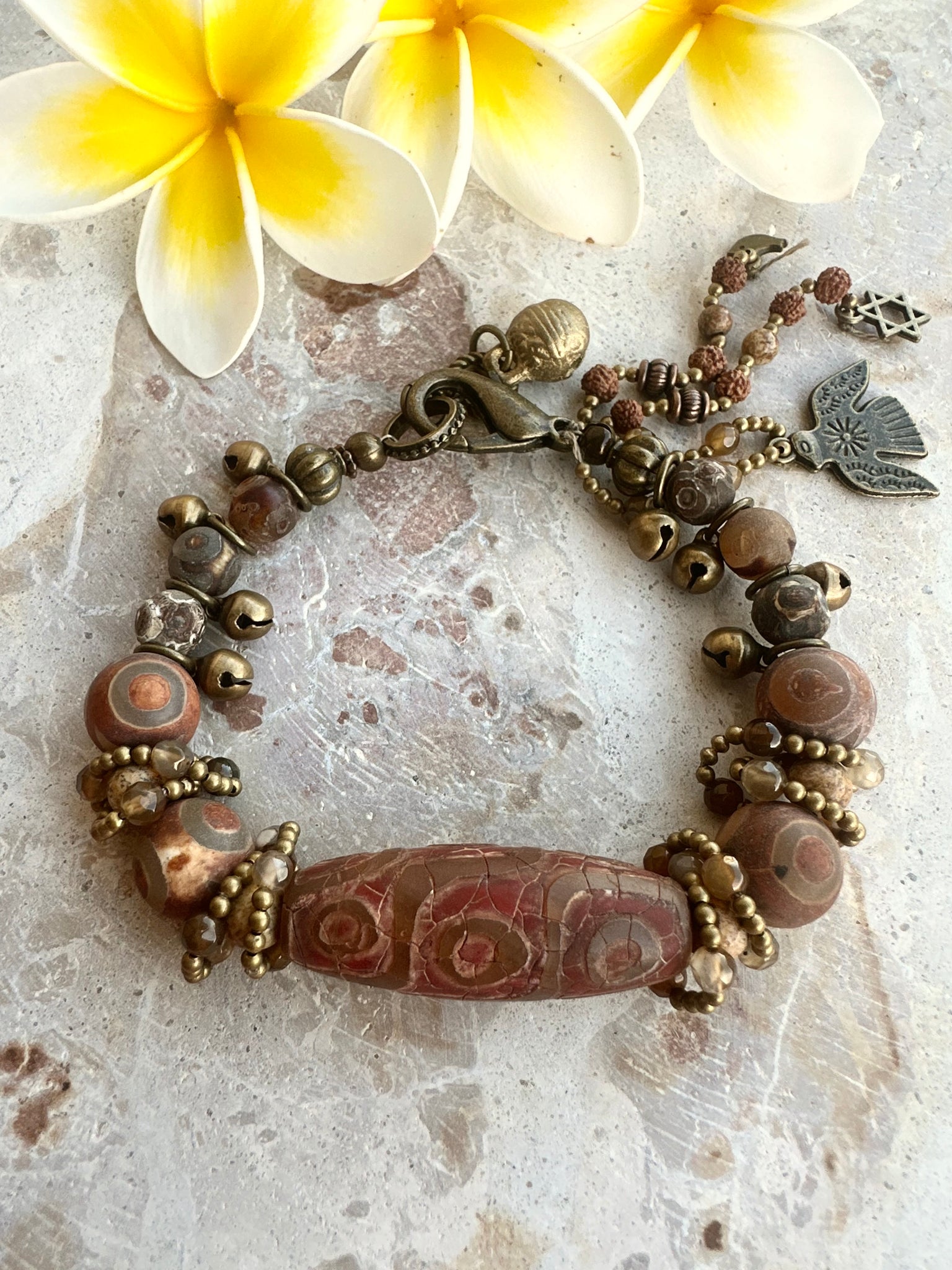 Tibetan Three Eye Stone Luck & Protection Bracelet