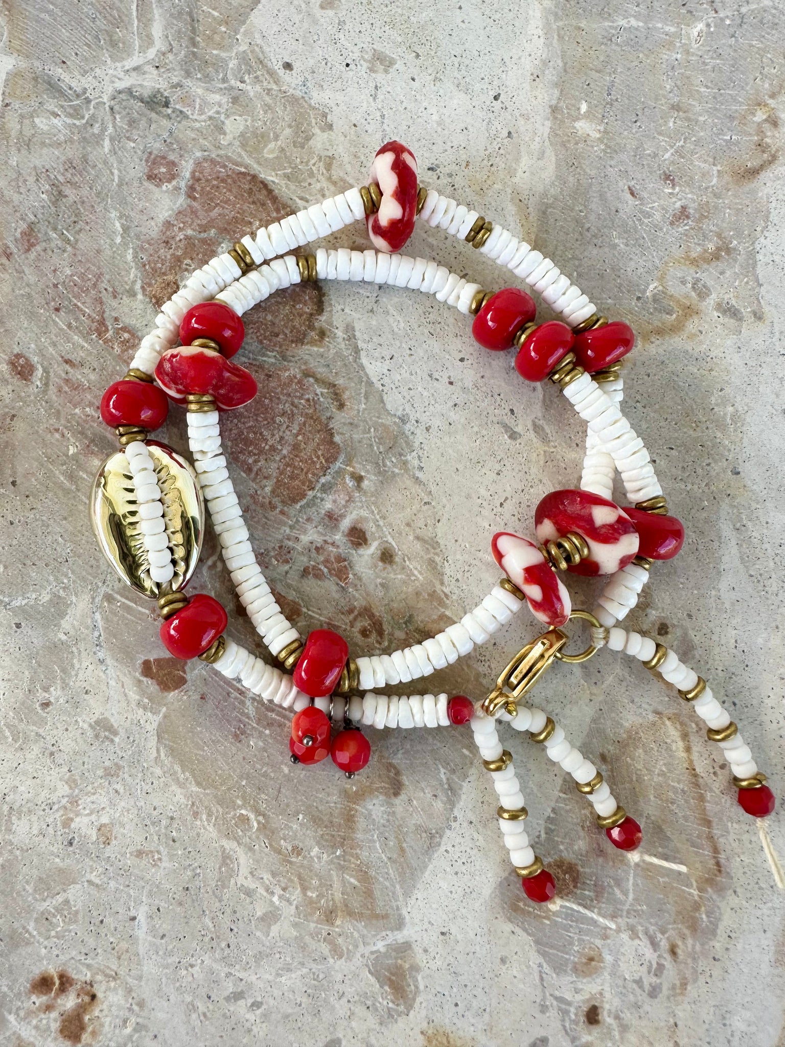 Amalfi Coast Cowrie Shell Bracelet