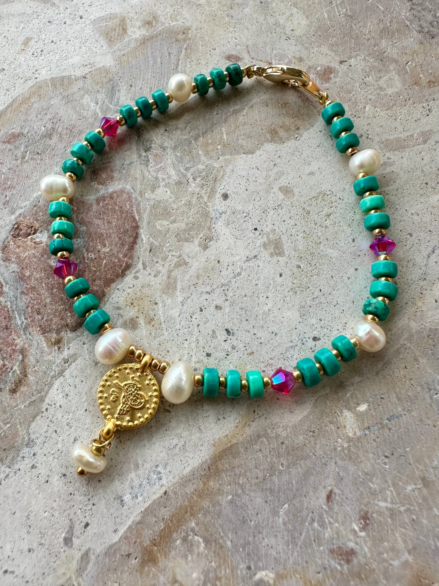Boho Beaded Pearl Bracelet