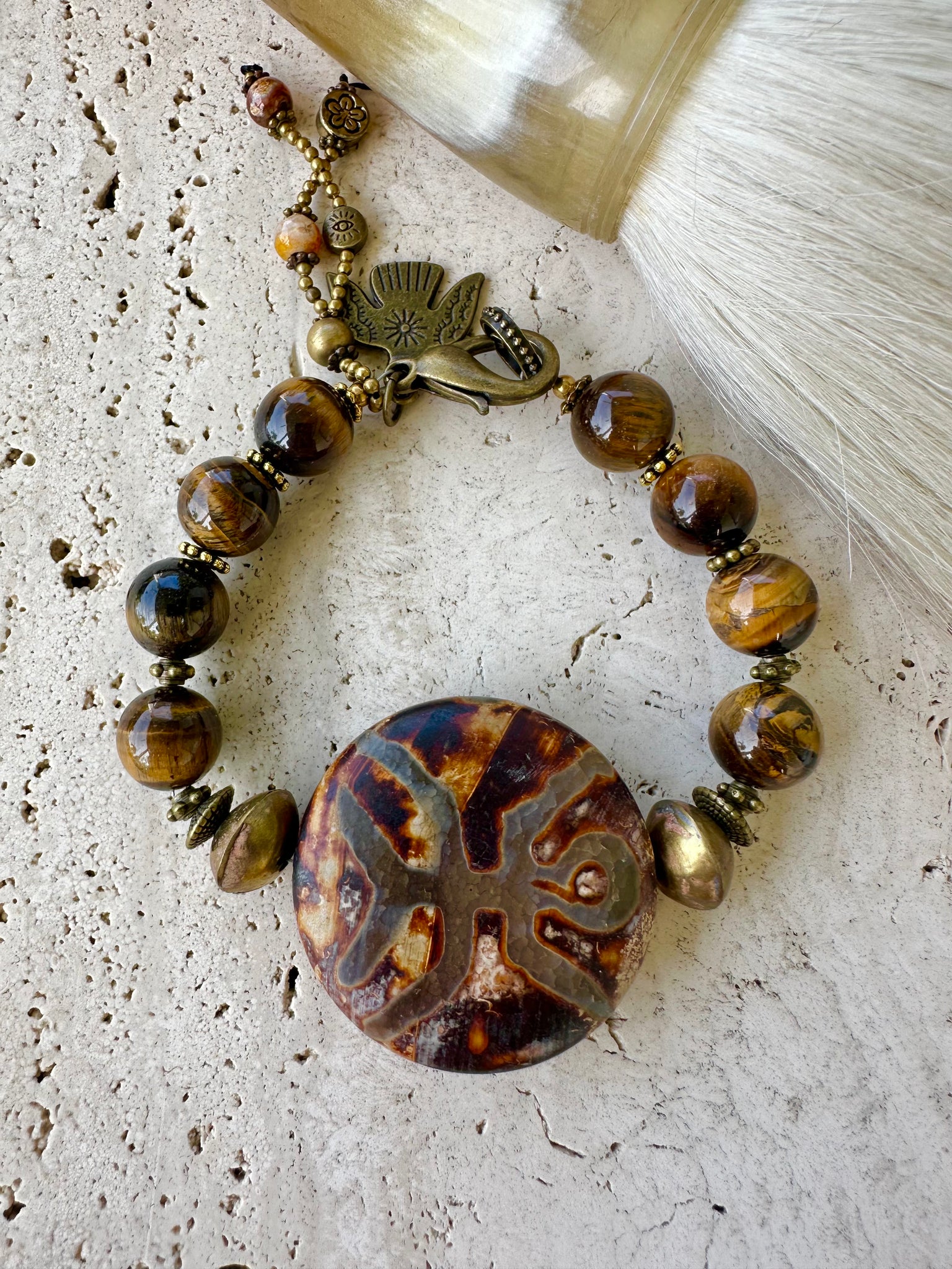 Rustic Tibetan Stone Bracelet