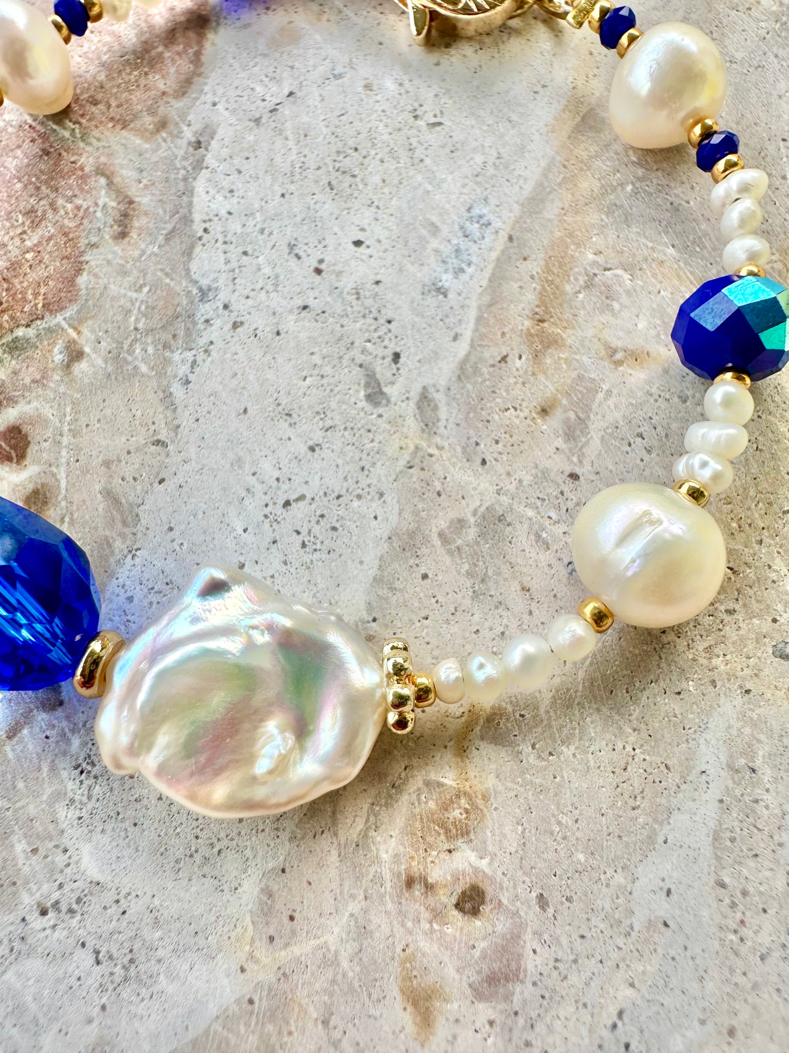 Baroque Pearl Crystal Bracelet