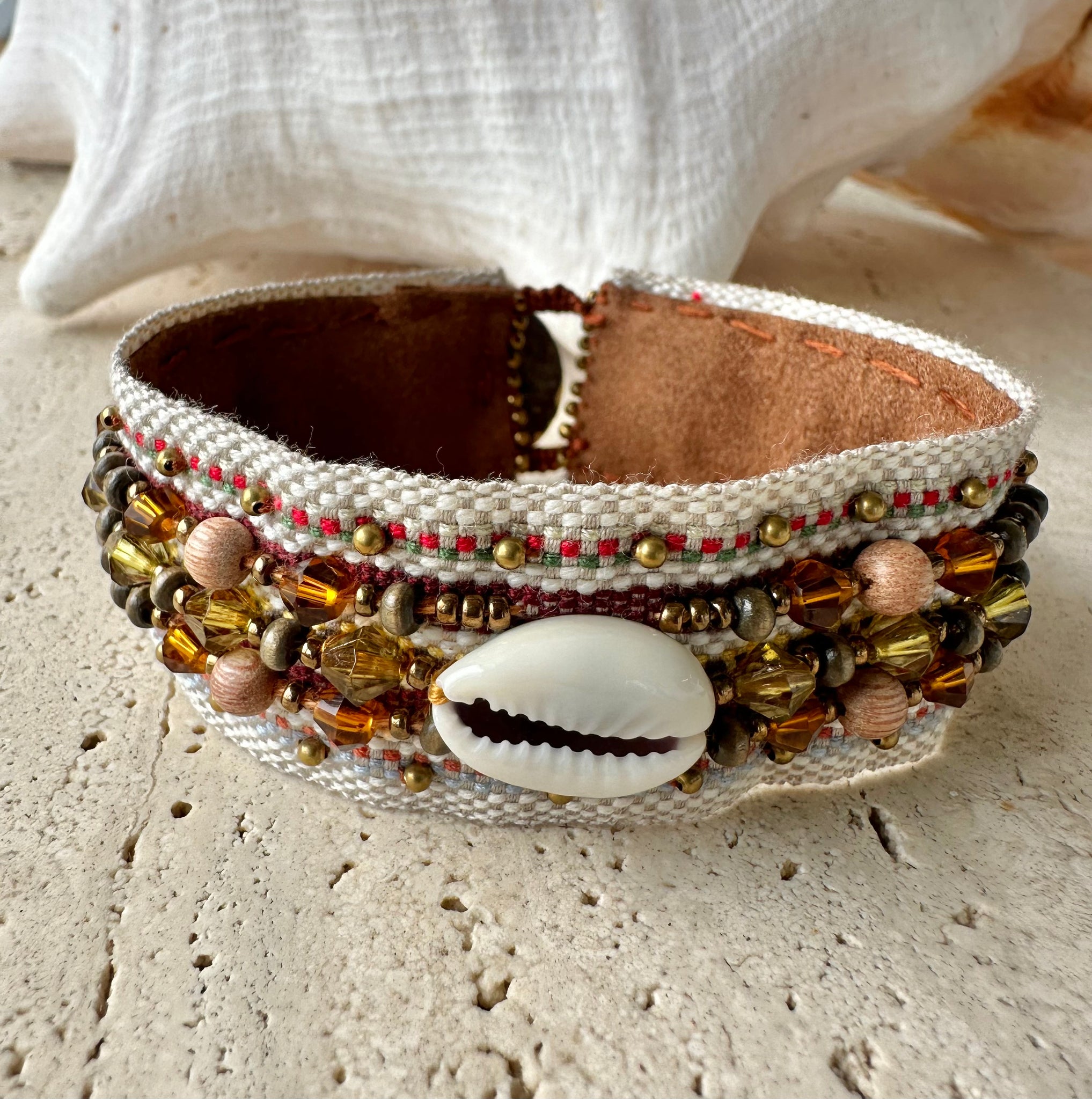 Cowrie Shell Cuff Bracelet