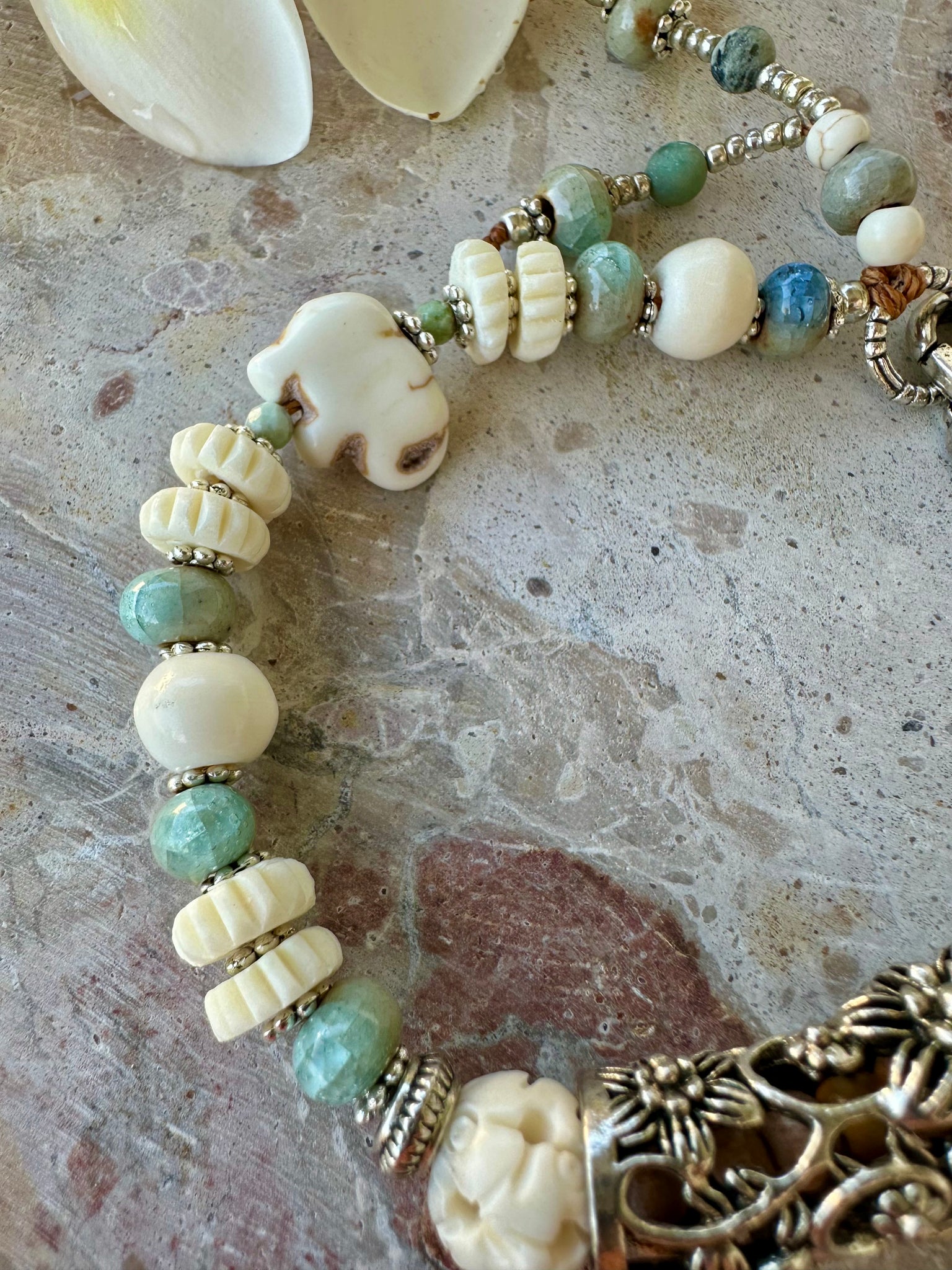 Tibetan Silver Stone Bracelet