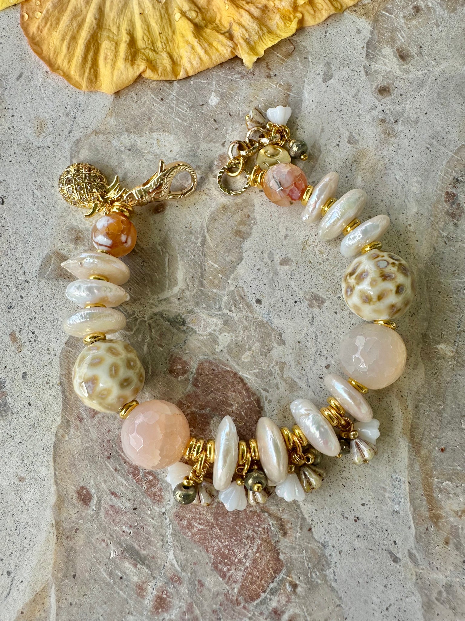 Sunshine Moon Pearl Bracelet