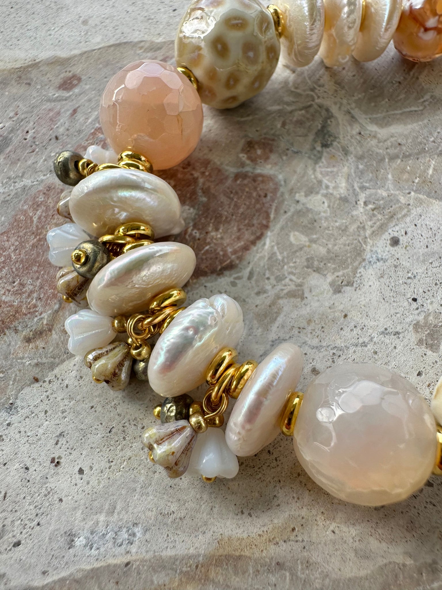 Sunshine Moon Pearl Bracelet