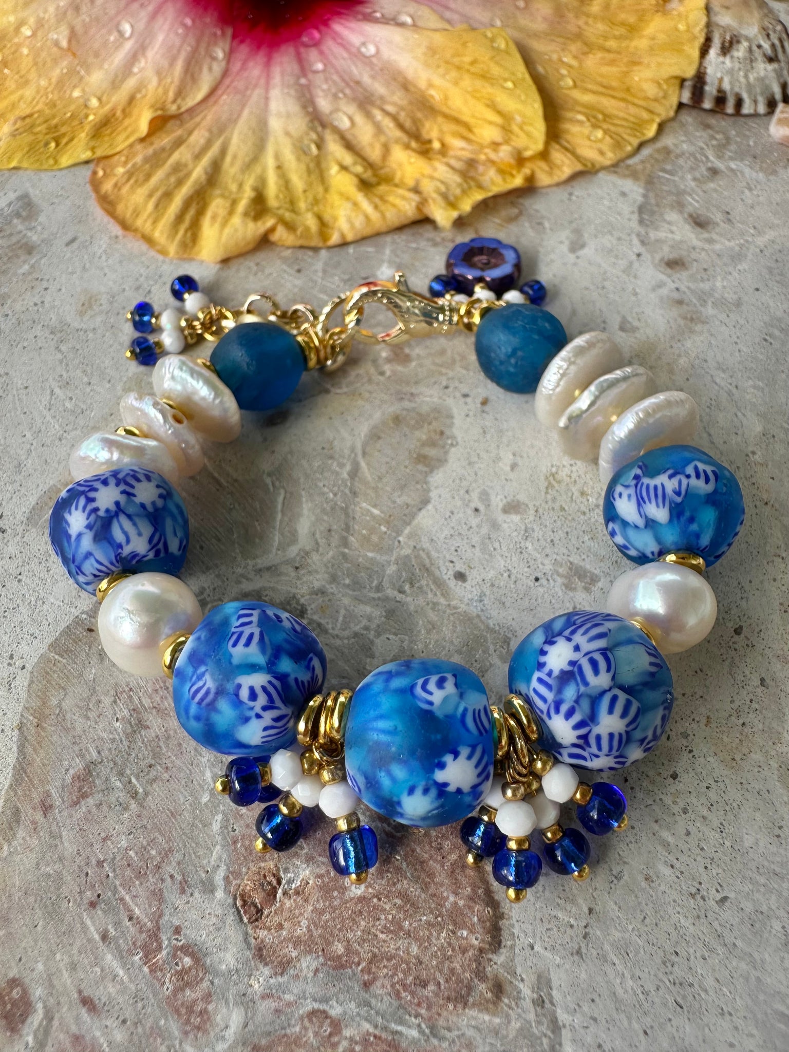 Amalfi Pearl Glass Bracelet