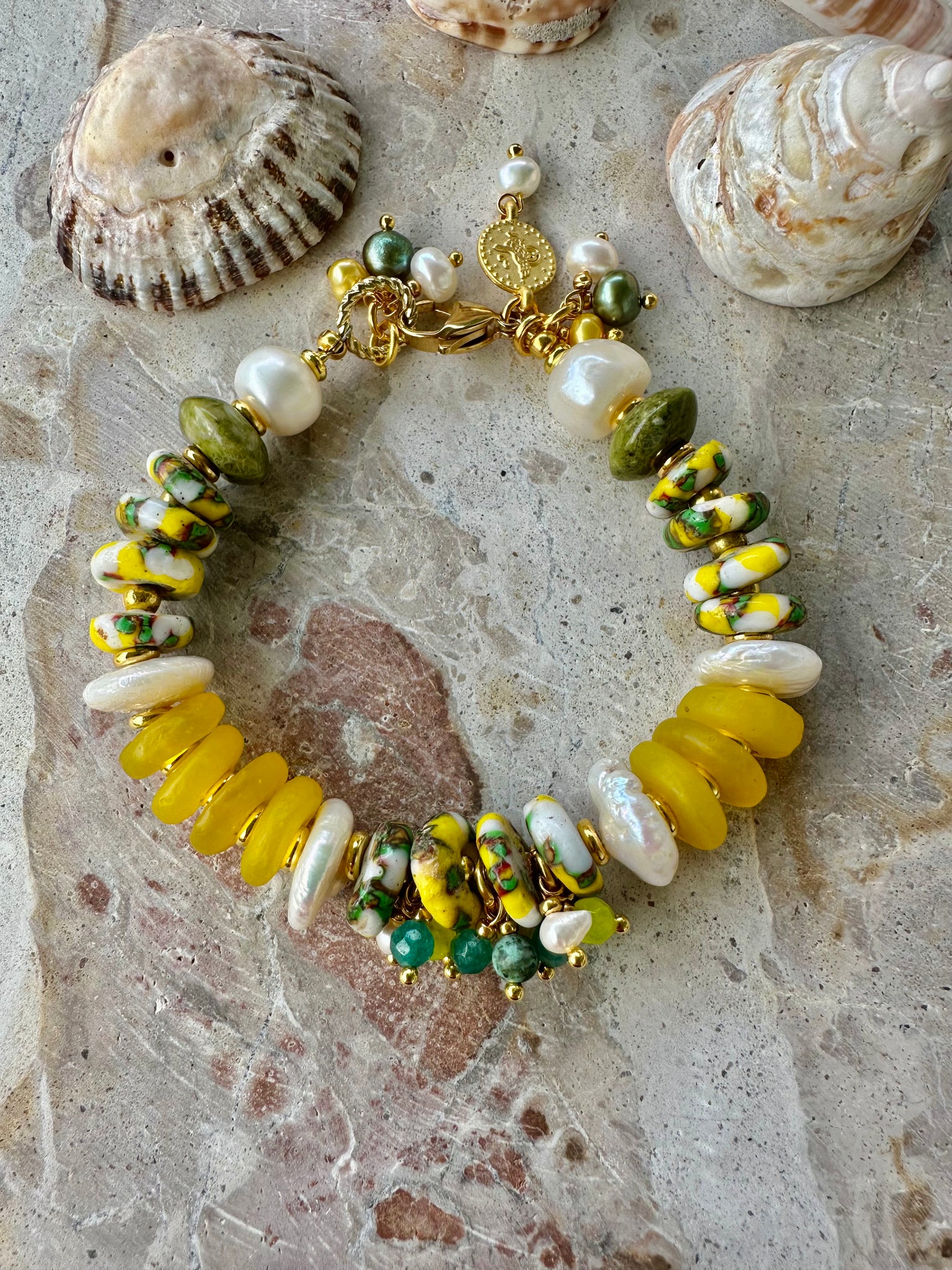 Sun-Kissed Yellow Pearl Bracelet
