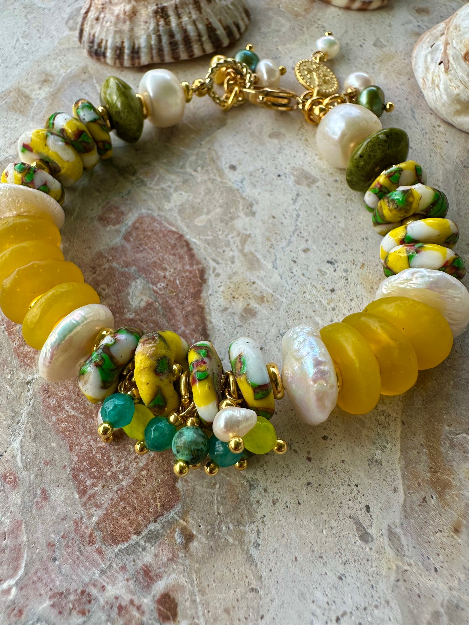 Sun-Kissed Yellow Pearl Bracelet