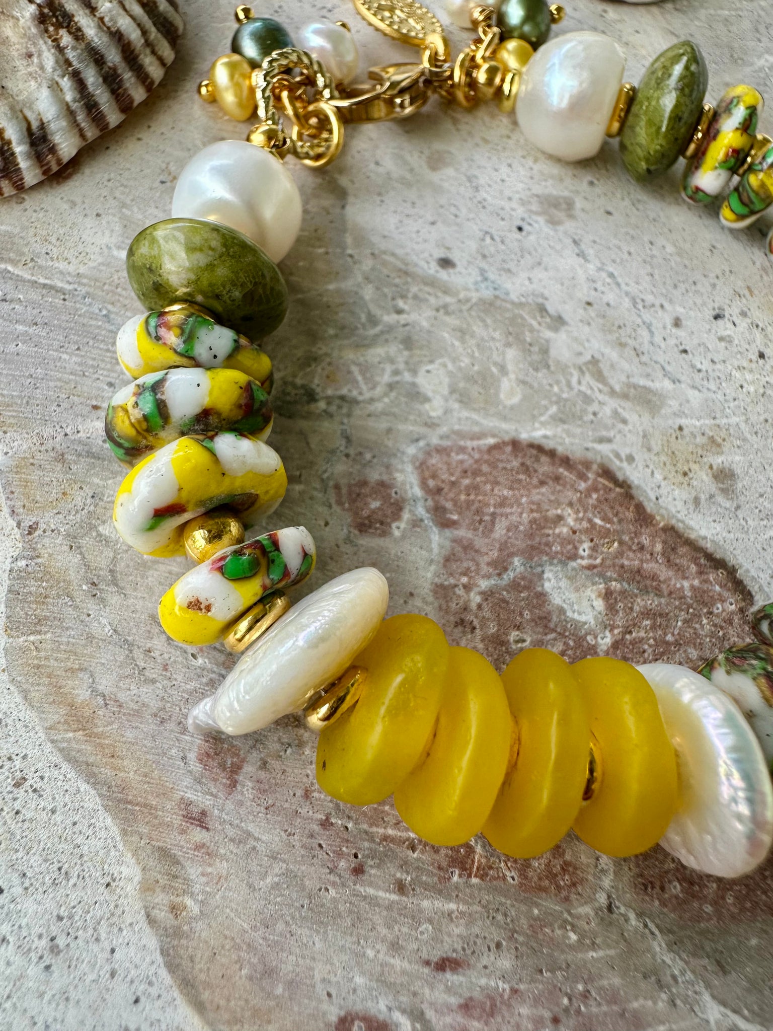 Sun-Kissed Yellow Pearl Bracelet