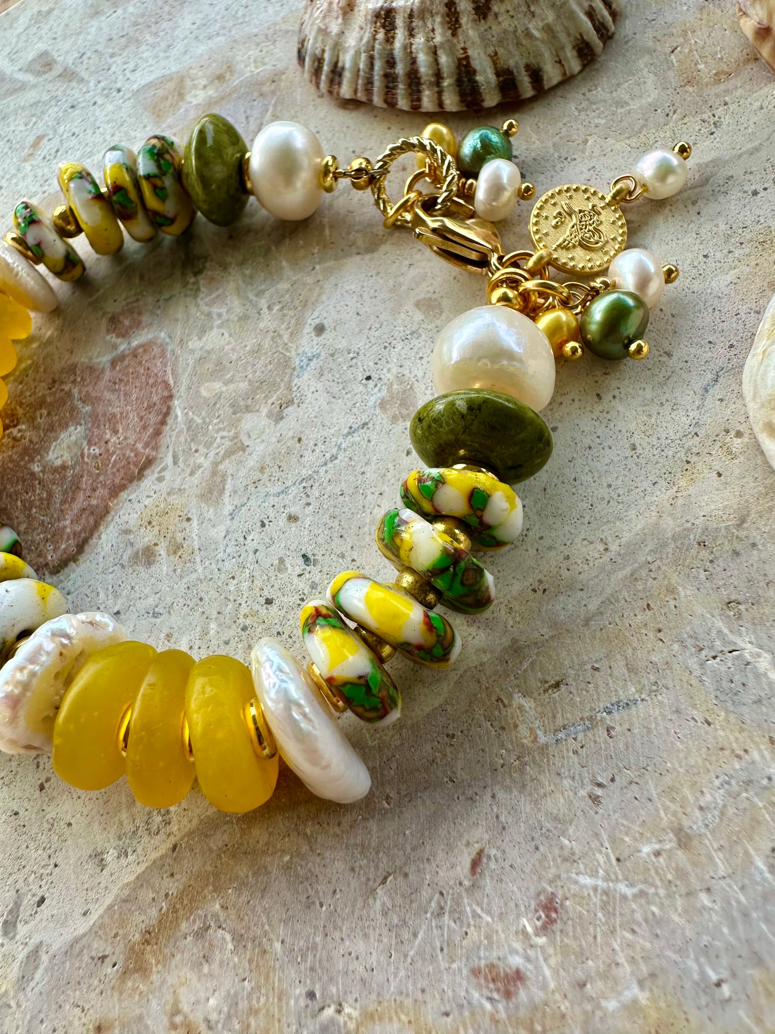 Sun-Kissed Yellow Pearl Bracelet